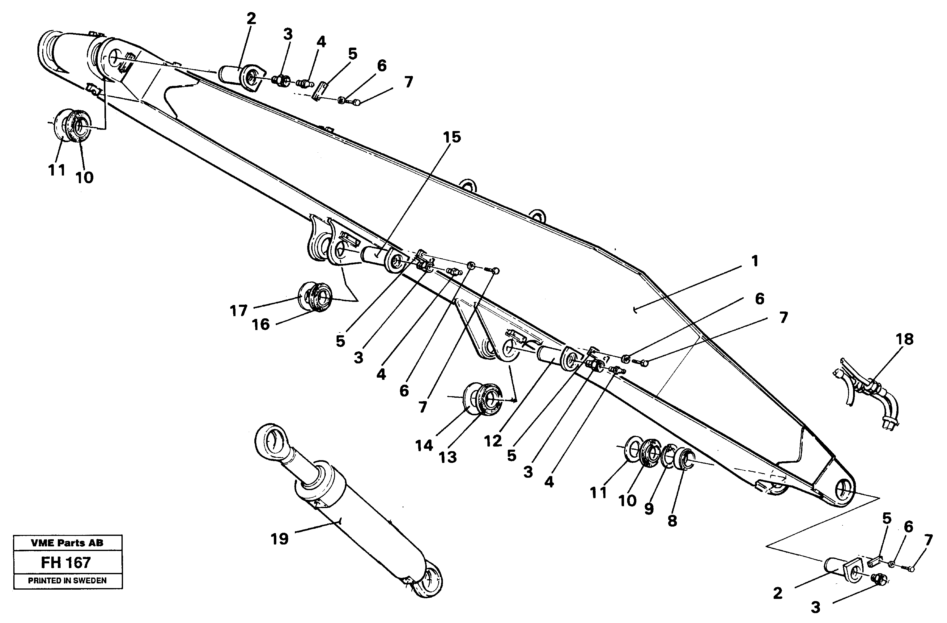 Handling boom  14258231 — volvo parts diagram
