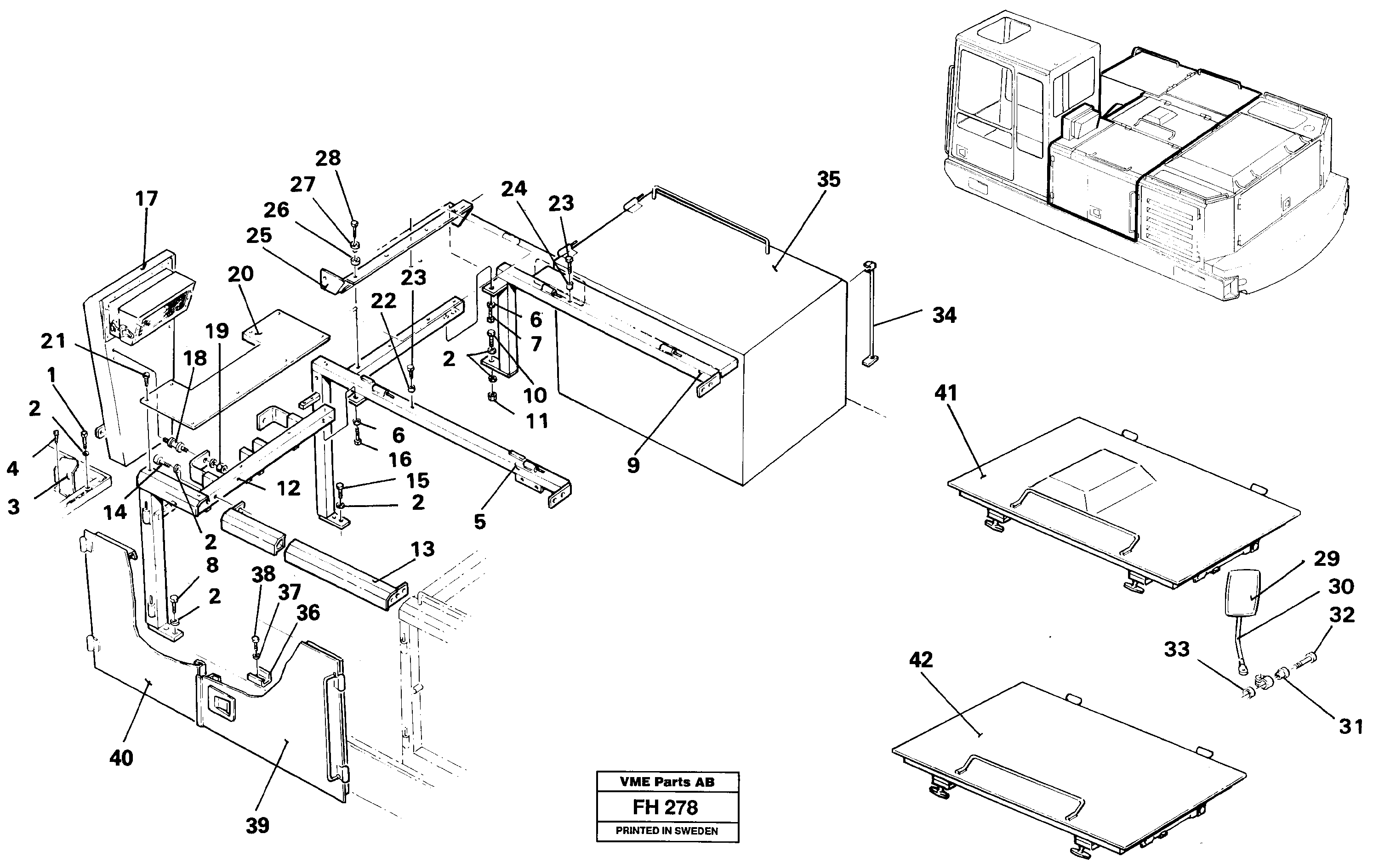 Engine cover, upper — volvo parts diagram