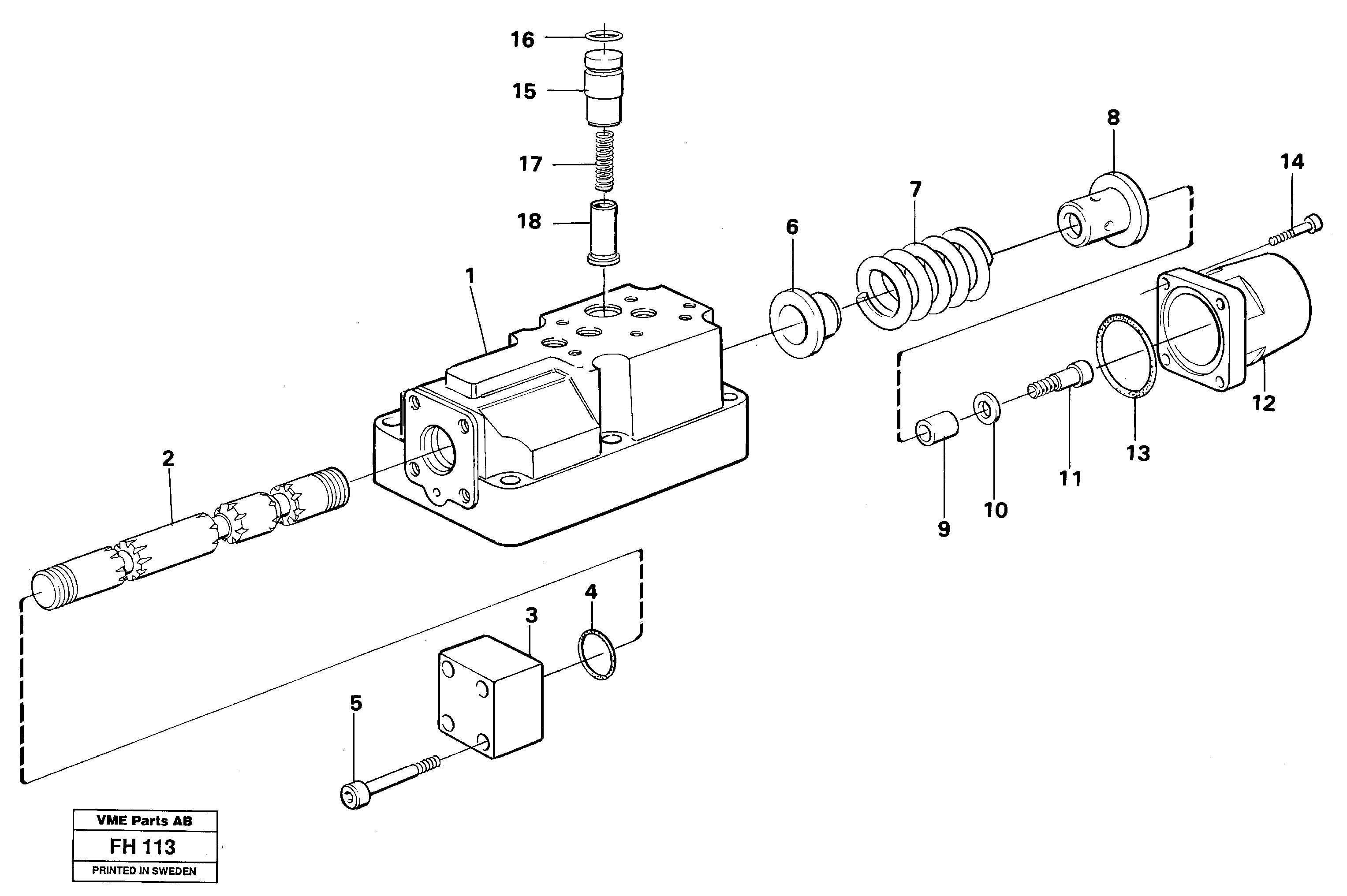 Four-way valve transport — volvo parts diagram