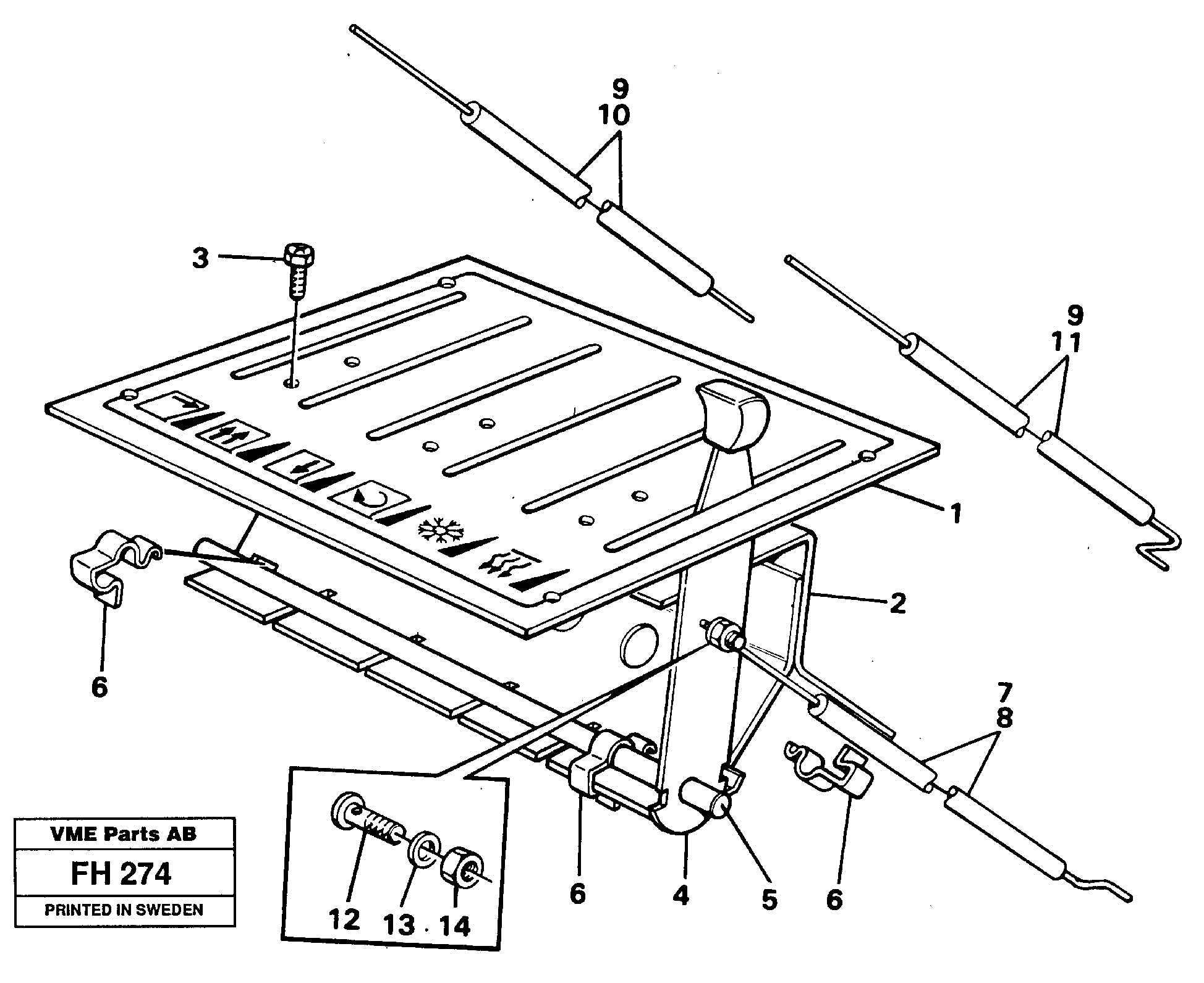 Heater control — volvo parts diagram