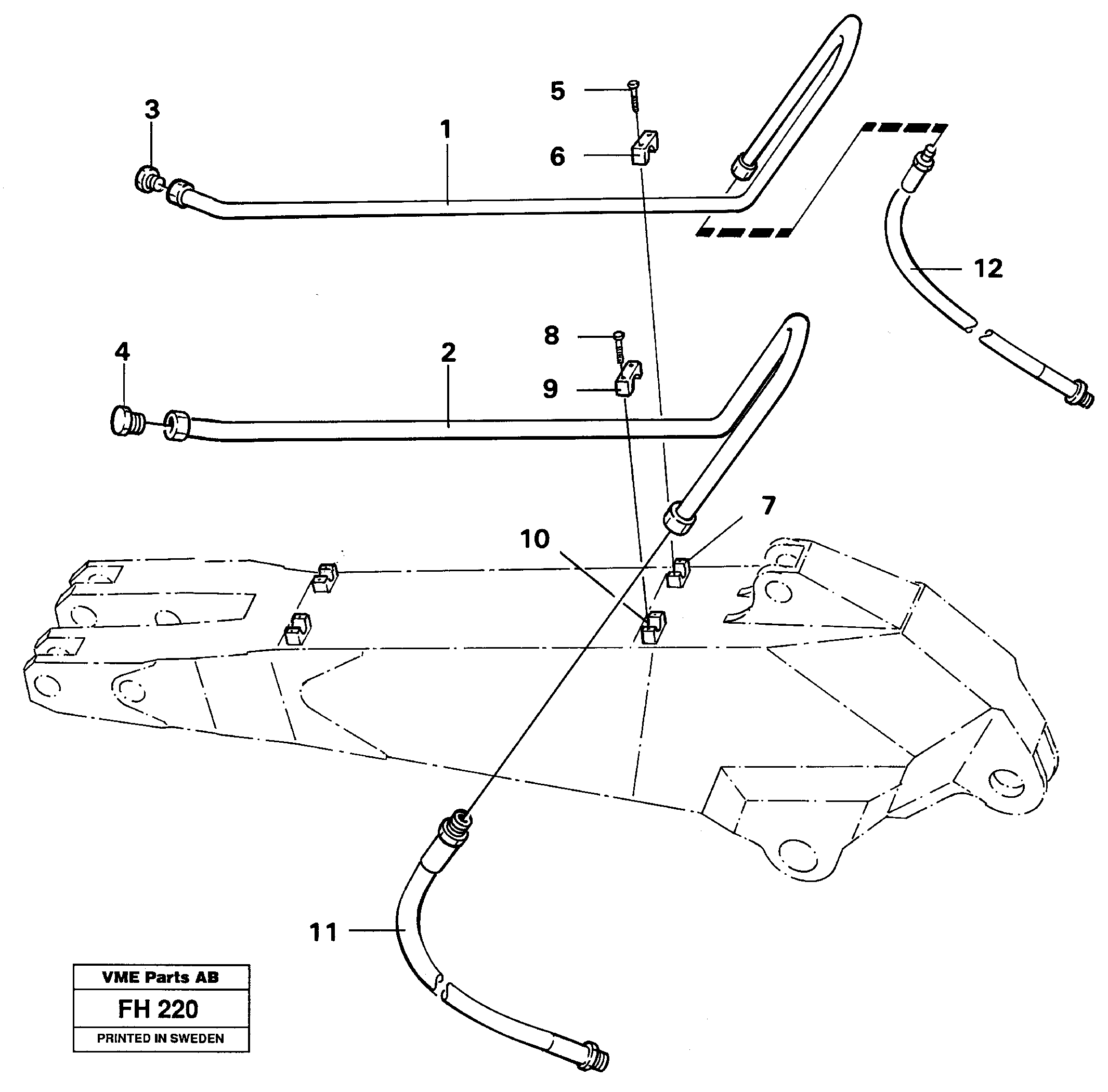Hydr. Hammer equipment, Dipper  14254261 11700753 — volvo parts diagram