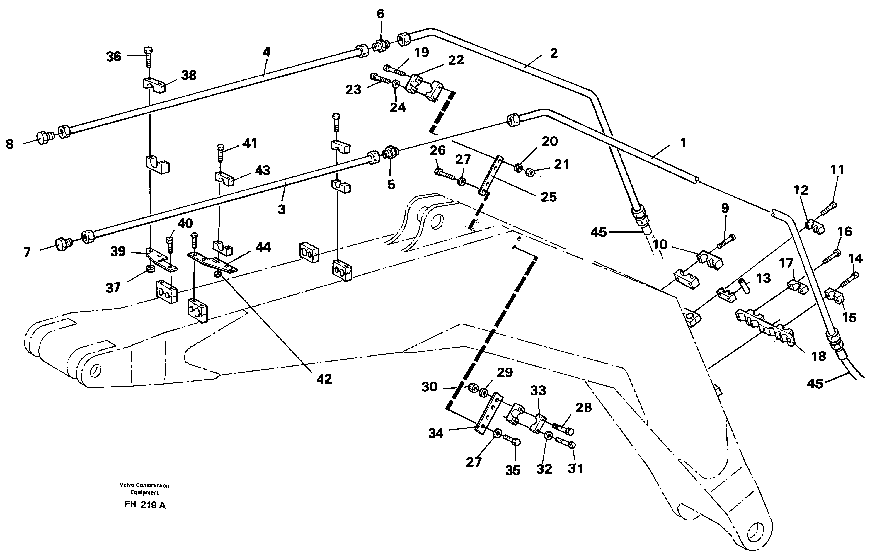 Hydr. hammer, equipment boom  14259607 — volvo parts diagram