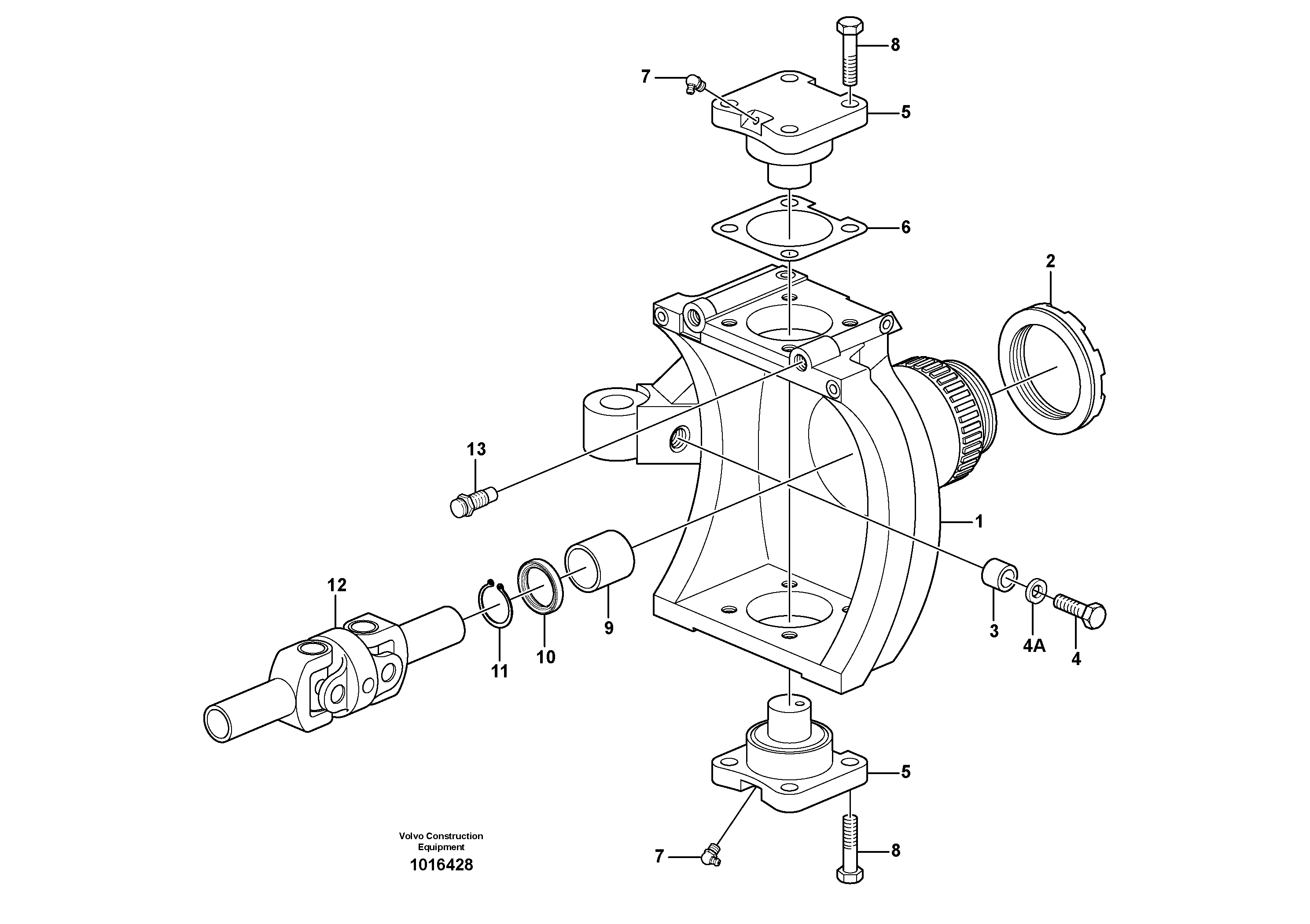 Front axle, Knuckle ret — volvo parts diagram