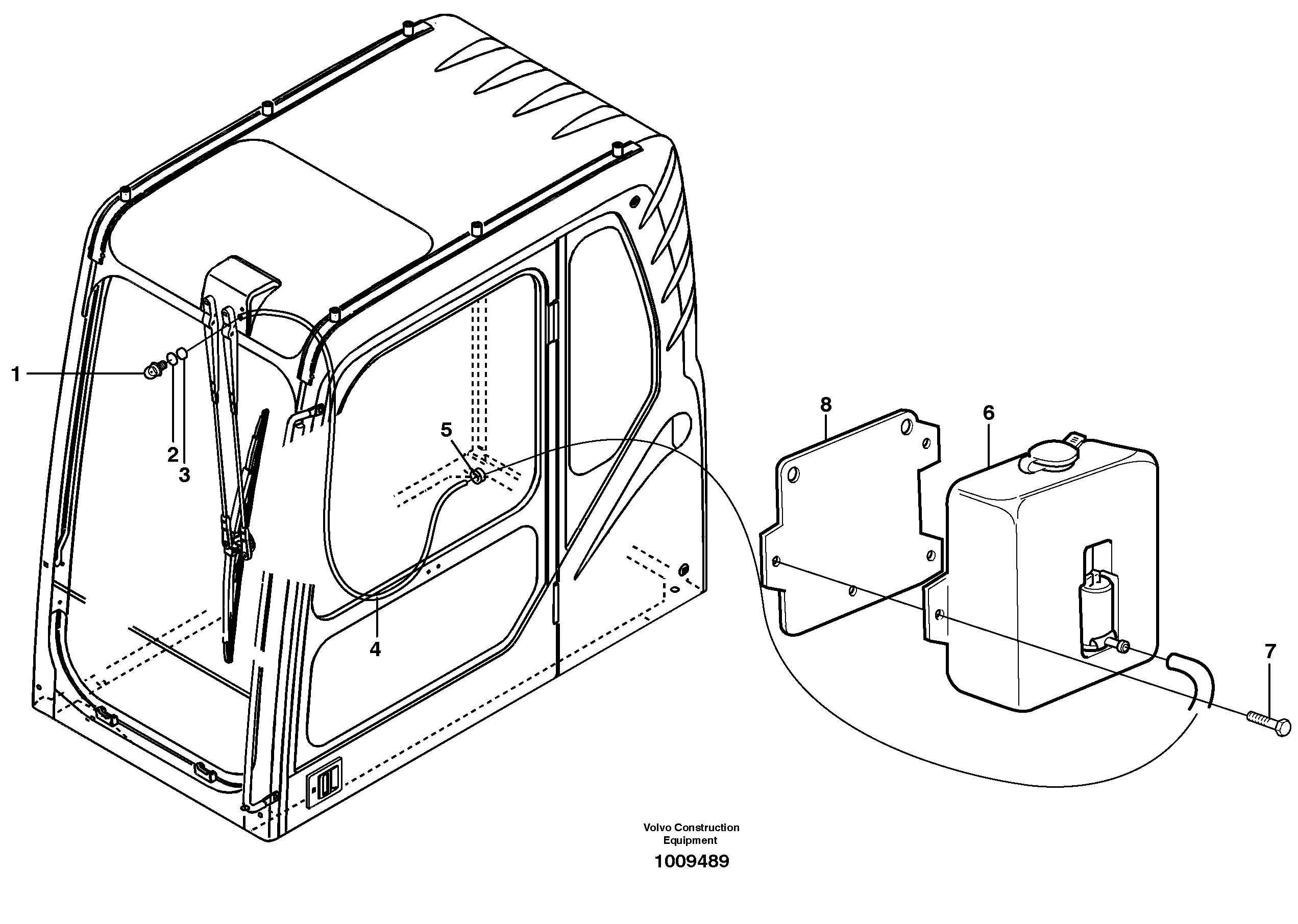 Windshield washer — volvo parts diagram