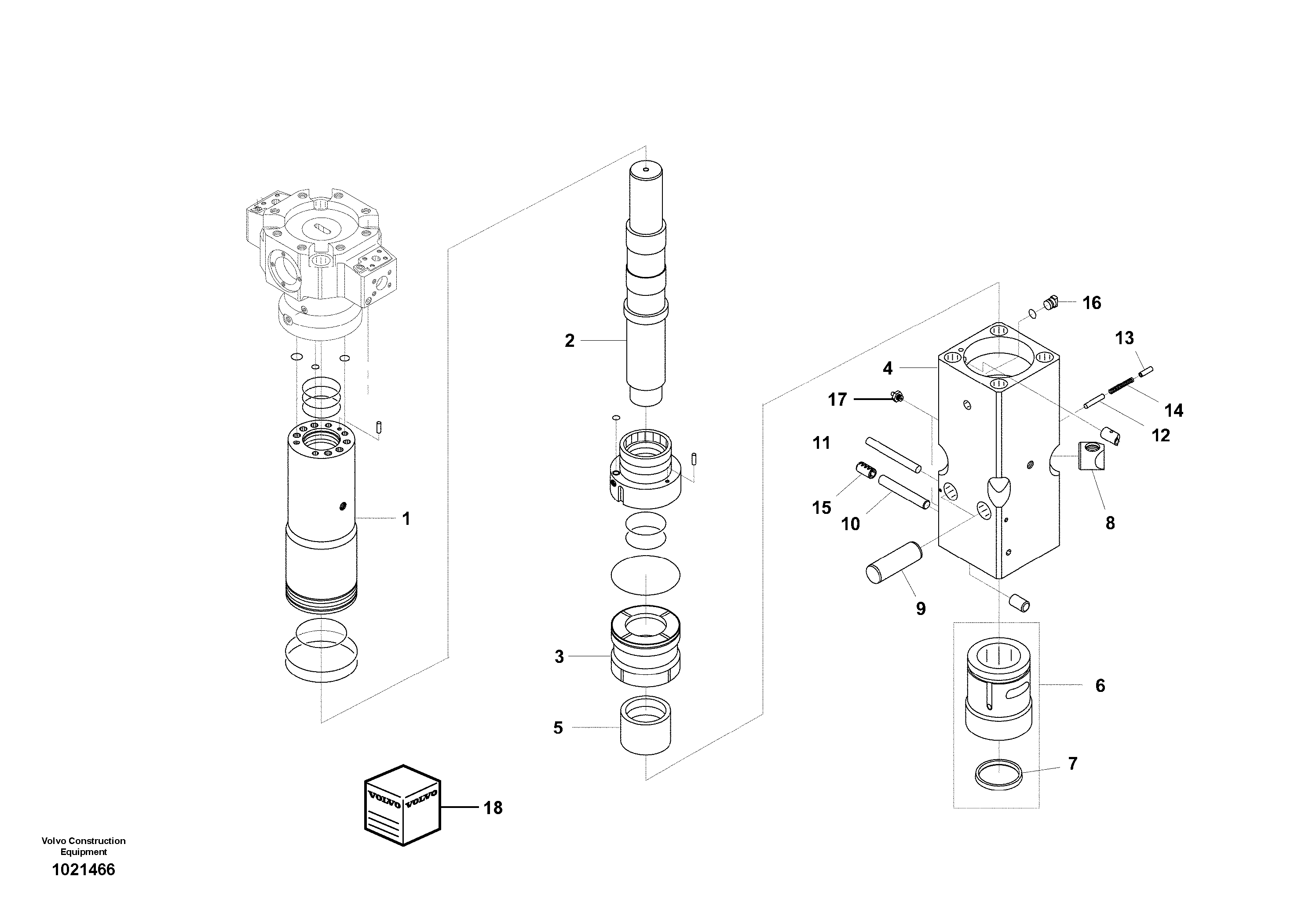 Hydraulic Hammer, Accumulator Housing — volvo parts diagram