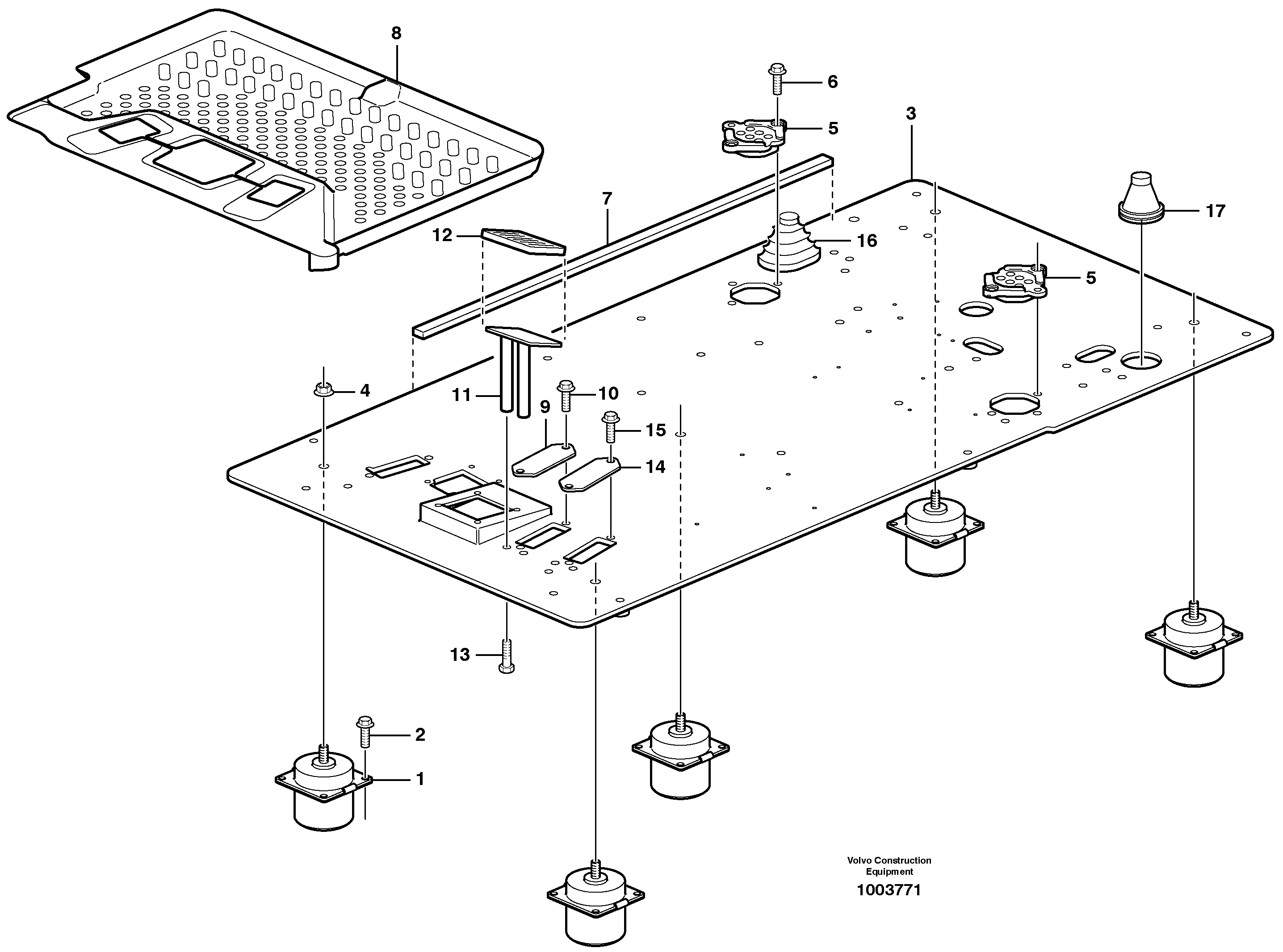 Cabin floor — volvo parts diagram