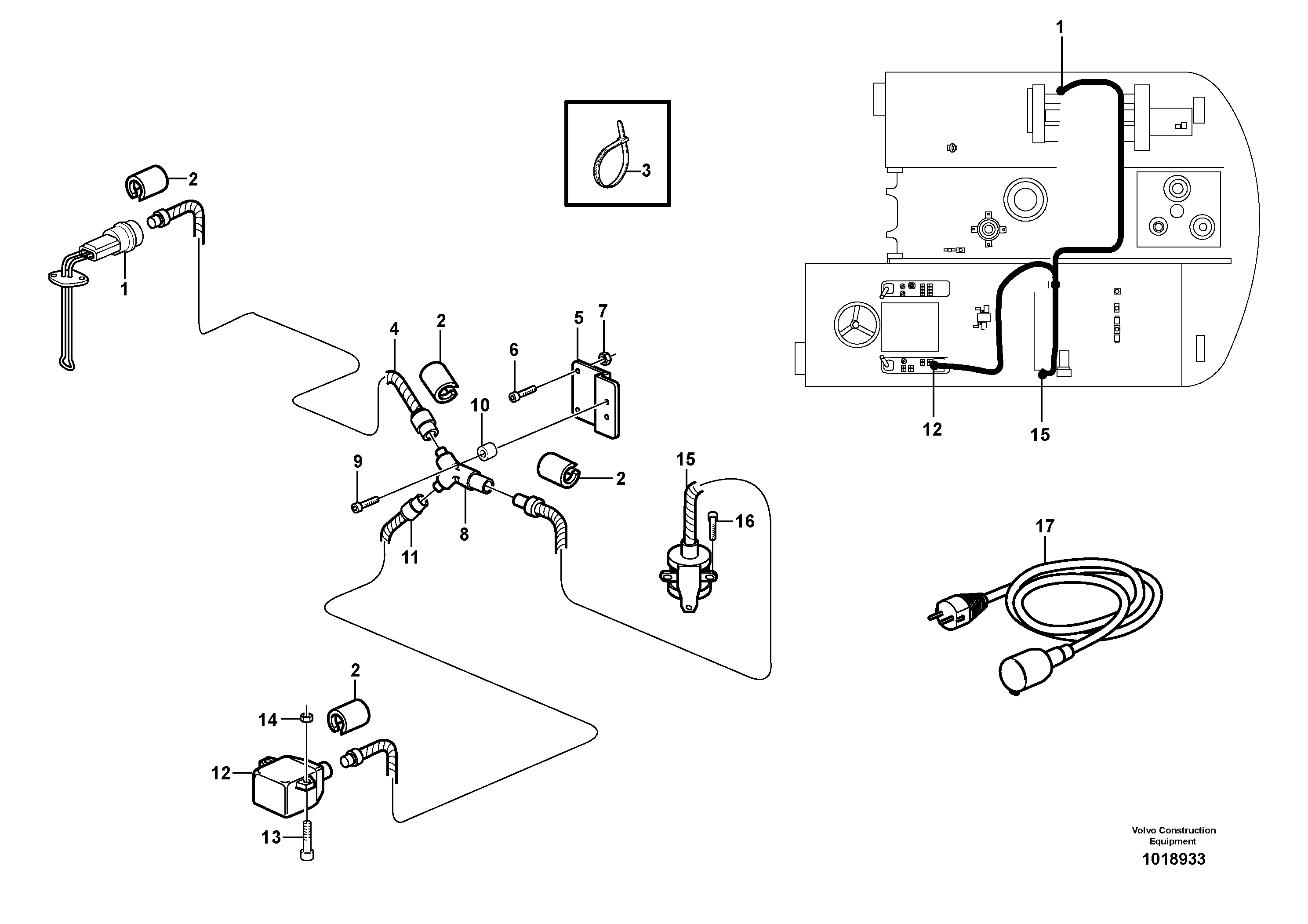 Engine heater.  14312000 — volvo parts diagram