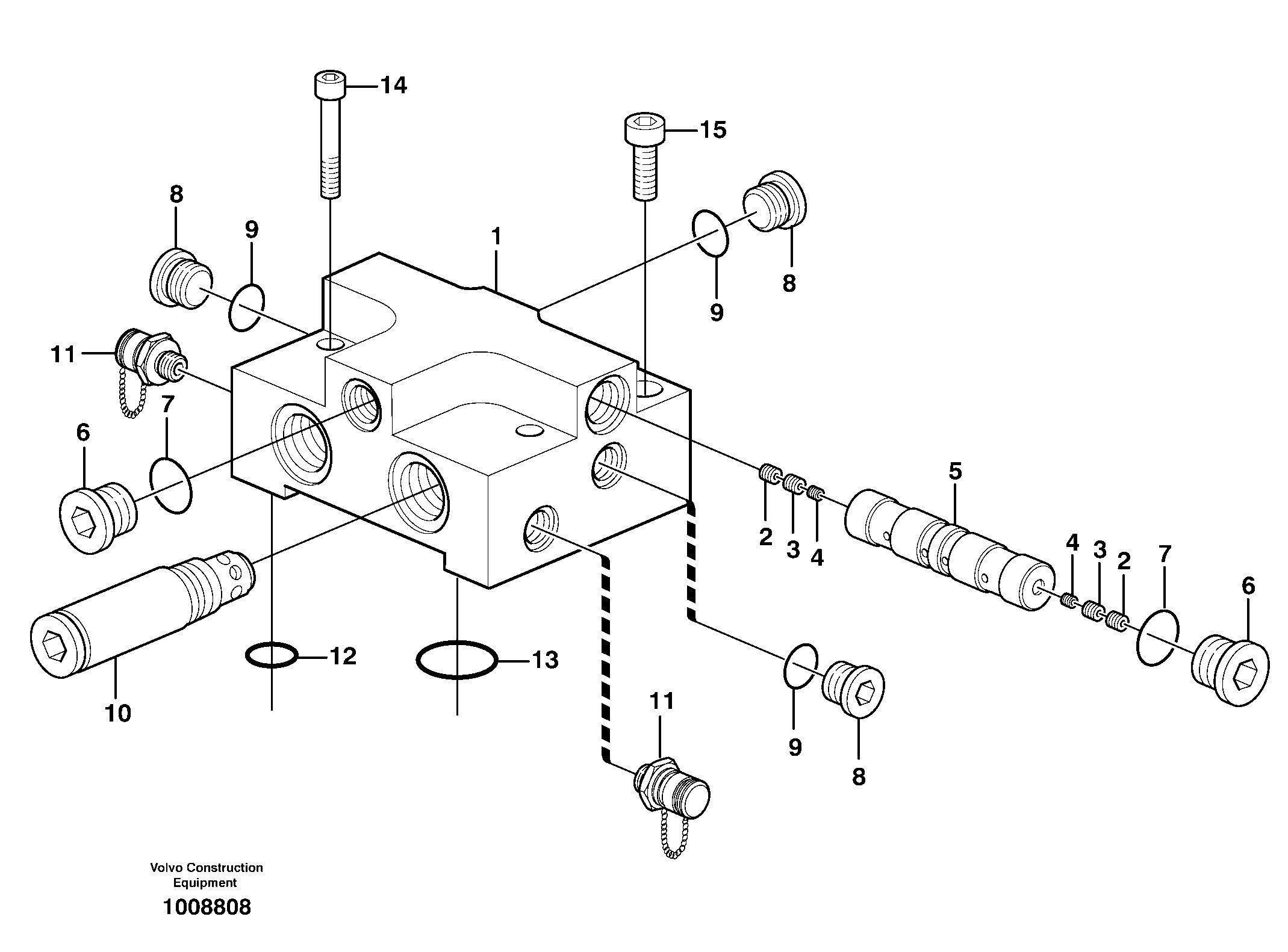 Slew motor, switch valve — volvo parts diagram