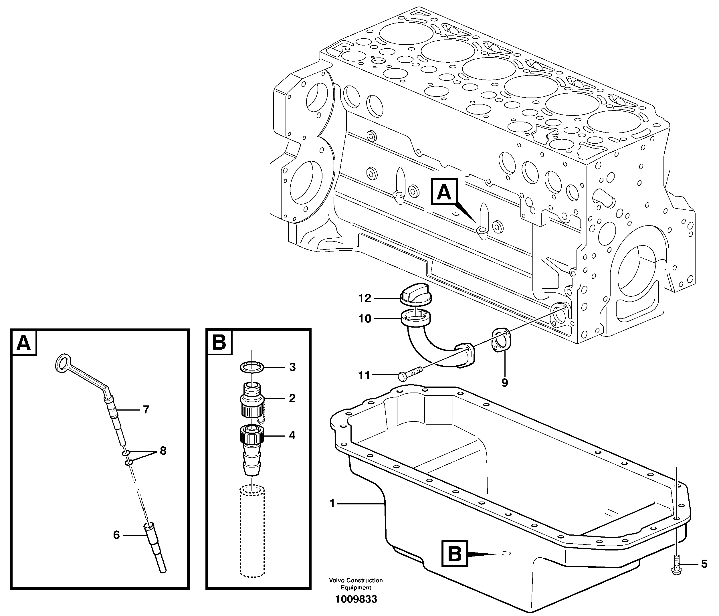 Oil sump — volvo parts diagram