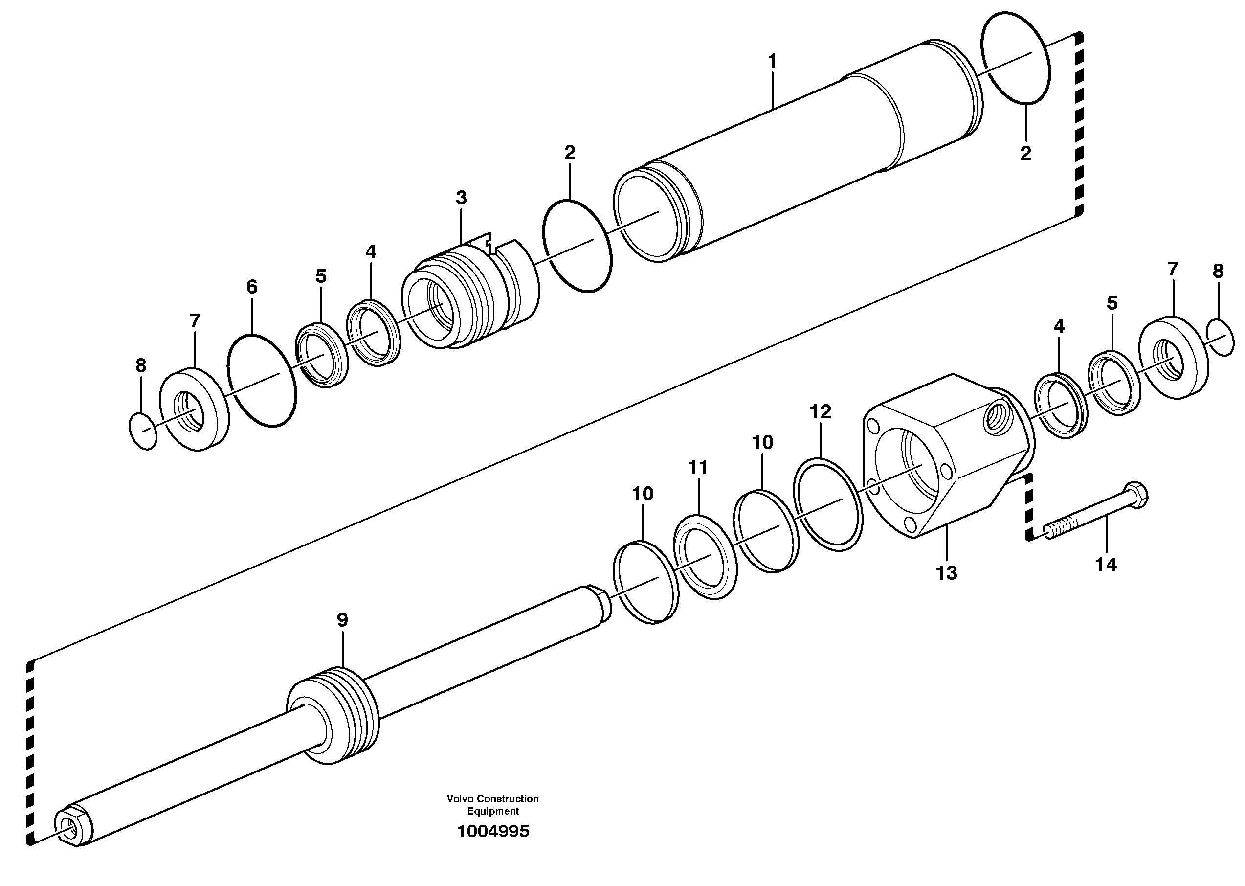 Steering cylinder — volvo parts diagram