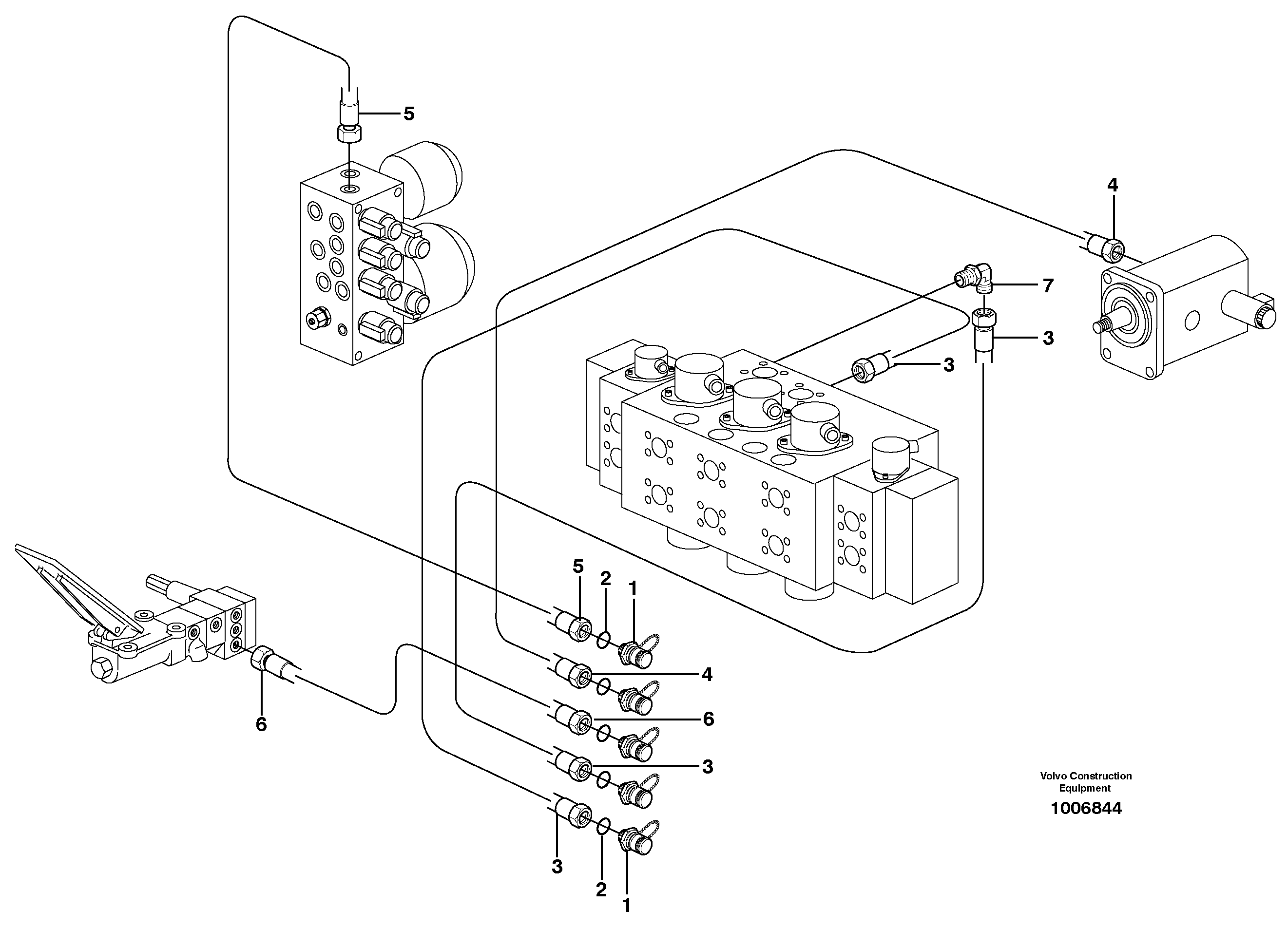 Servo hydraulics, Testing sleeve — volvo parts diagram