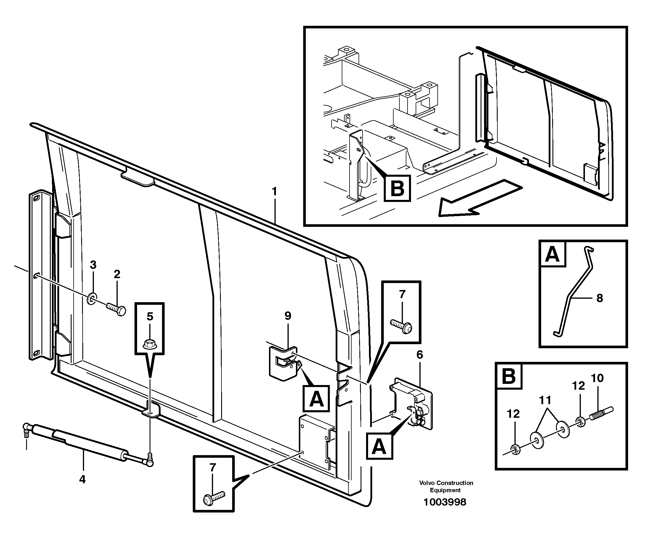 Door left — volvo parts diagram