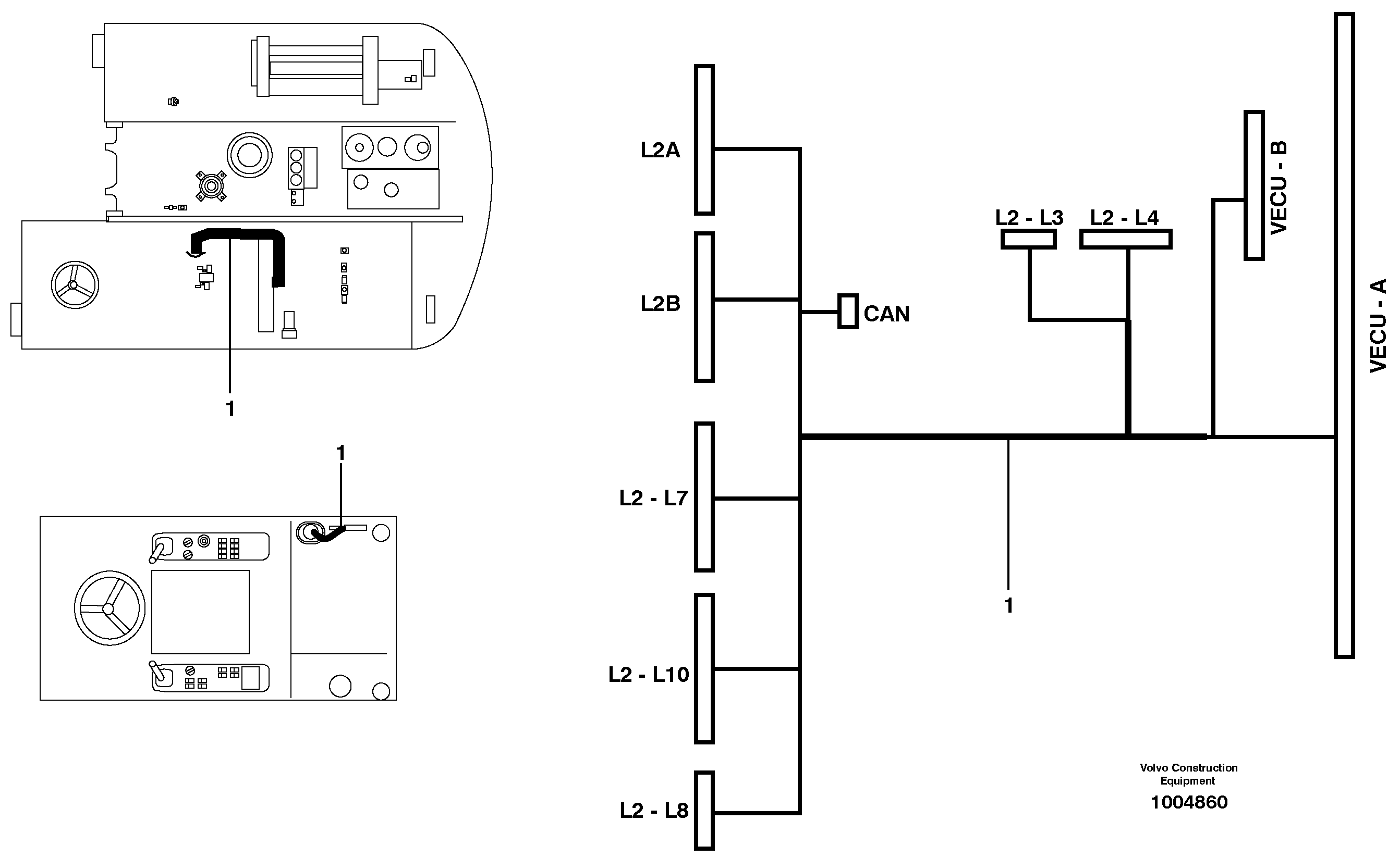 Cable harness, L2 Vecu — volvo parts diagram