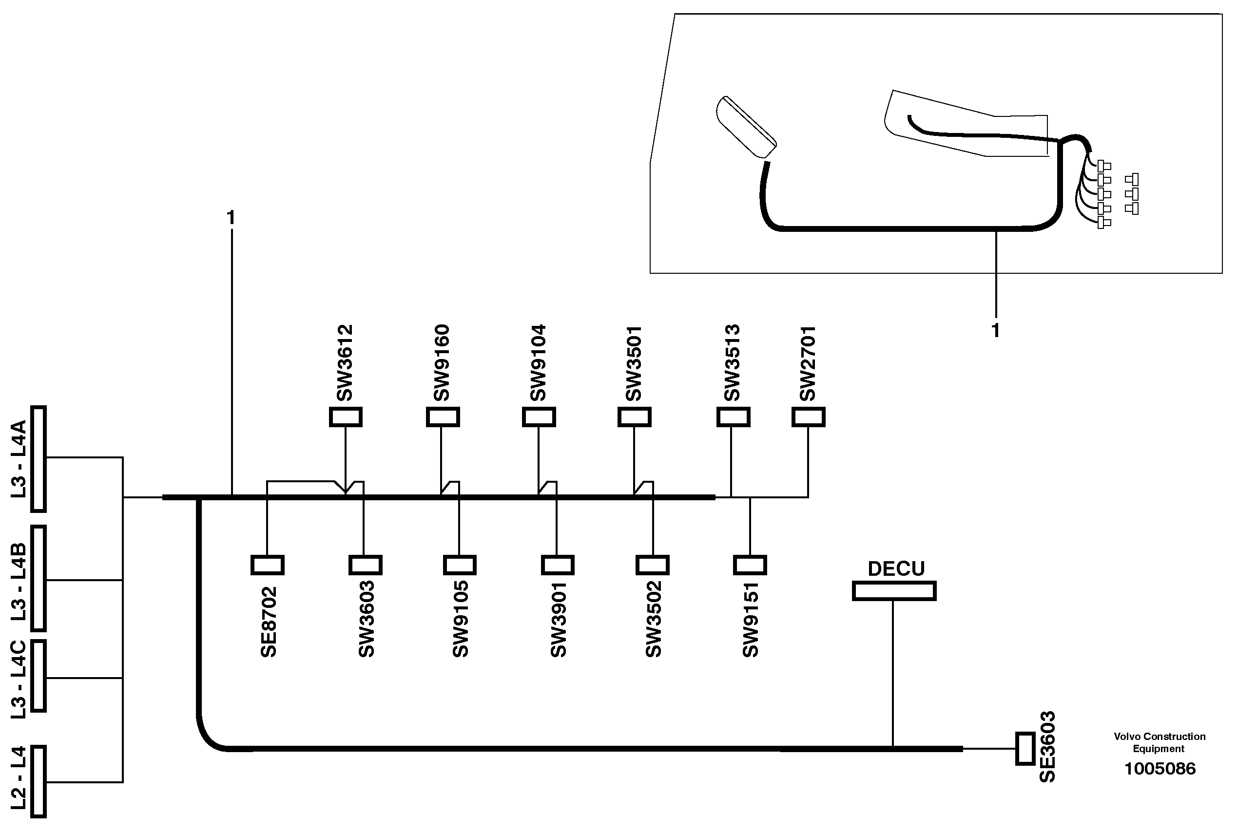 Cable harness, L4 — volvo parts diagram