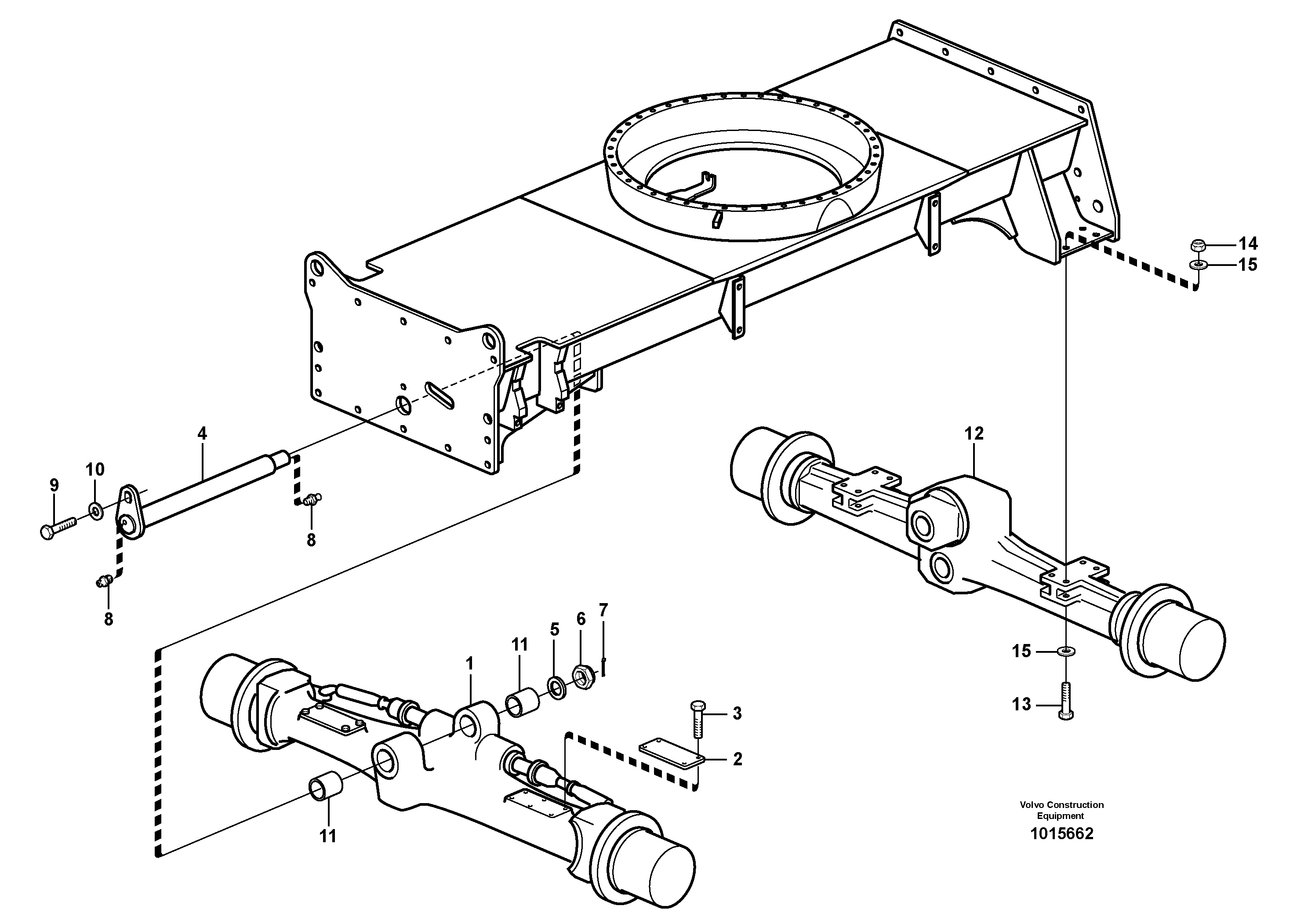 Drive shaft, mounting — volvo parts diagram