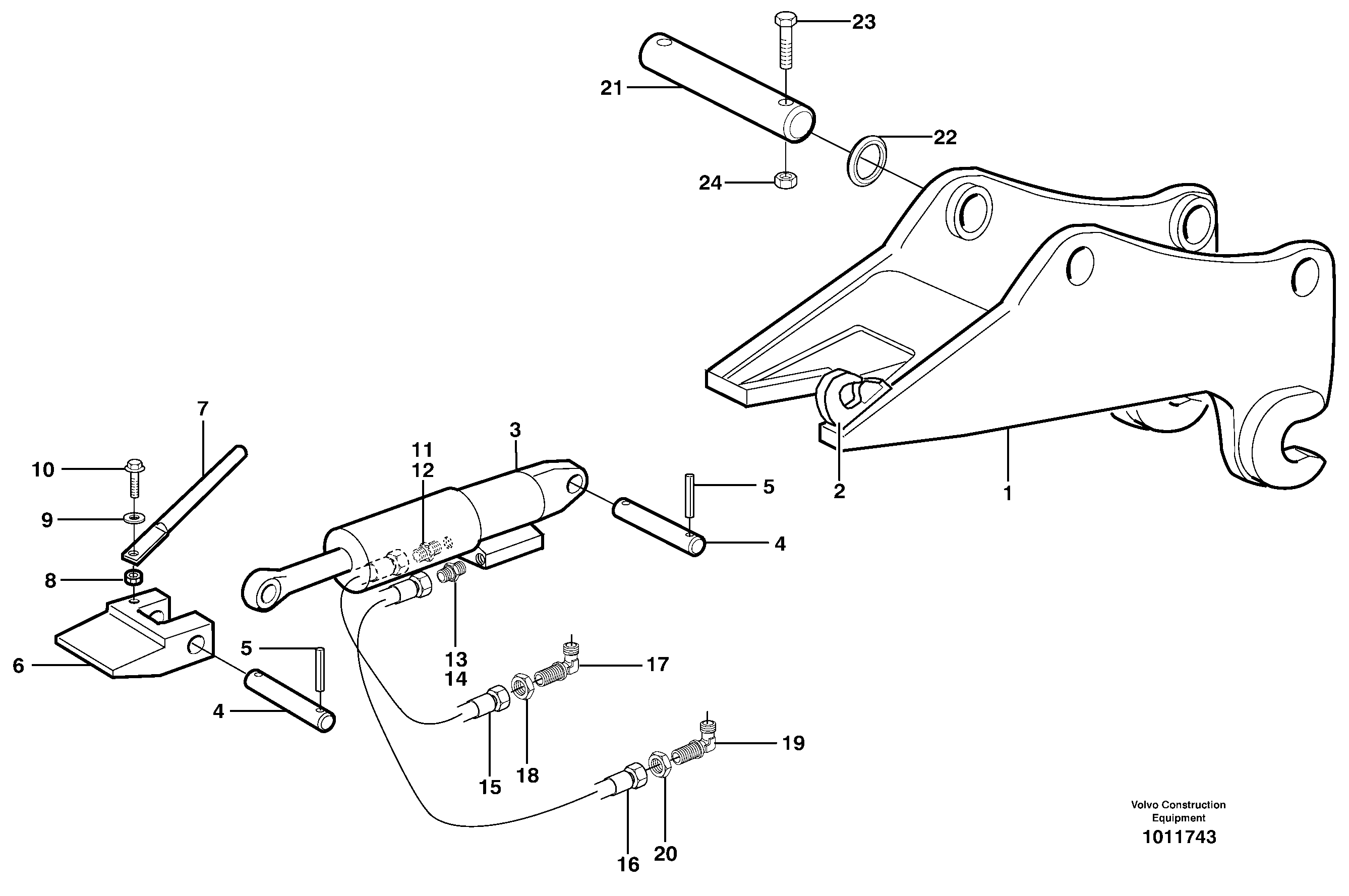 Quickfit, hydraulic, S1  14313065 — volvo parts diagram