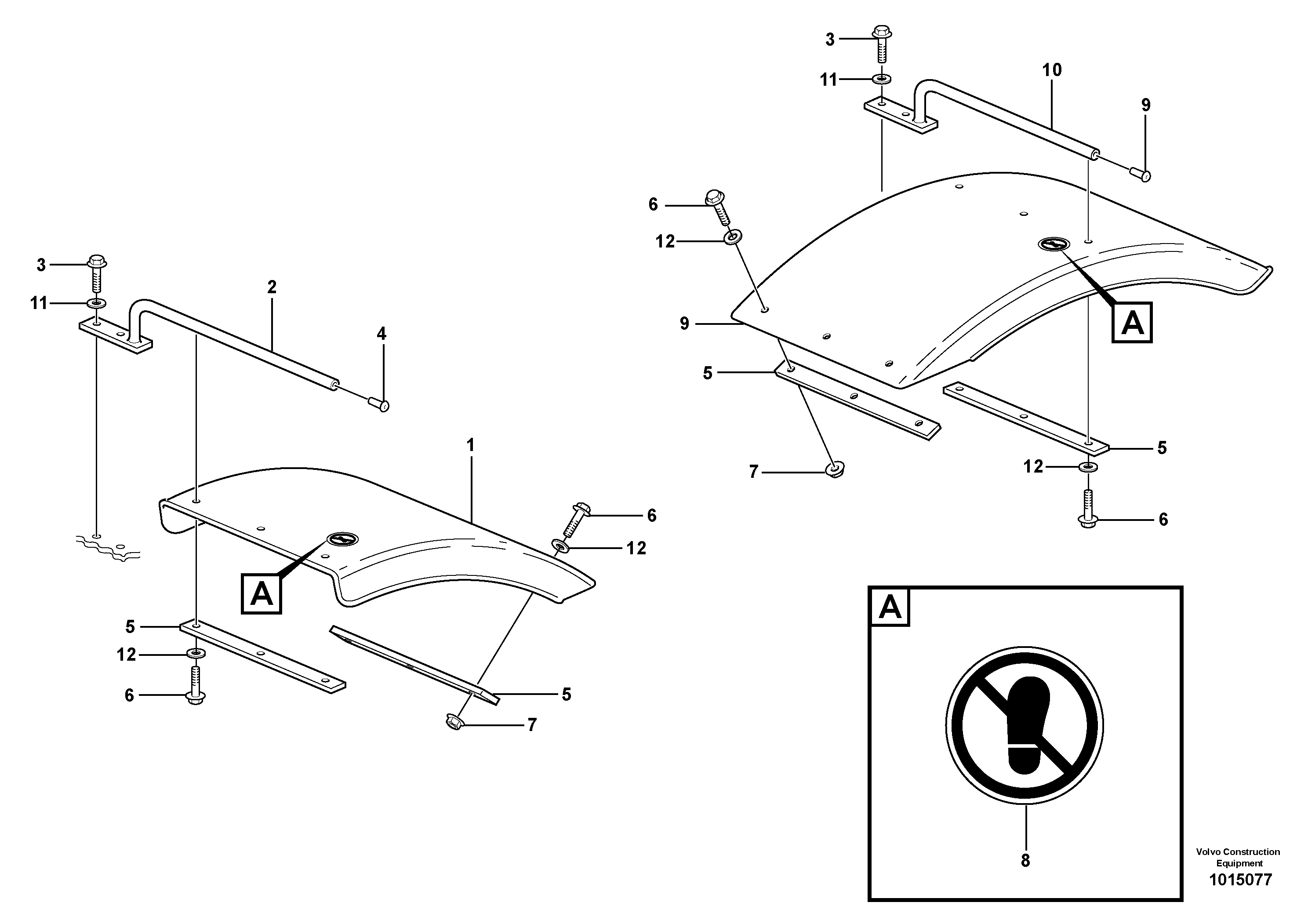 Mud guards  14302784, 14302873 — volvo parts diagram