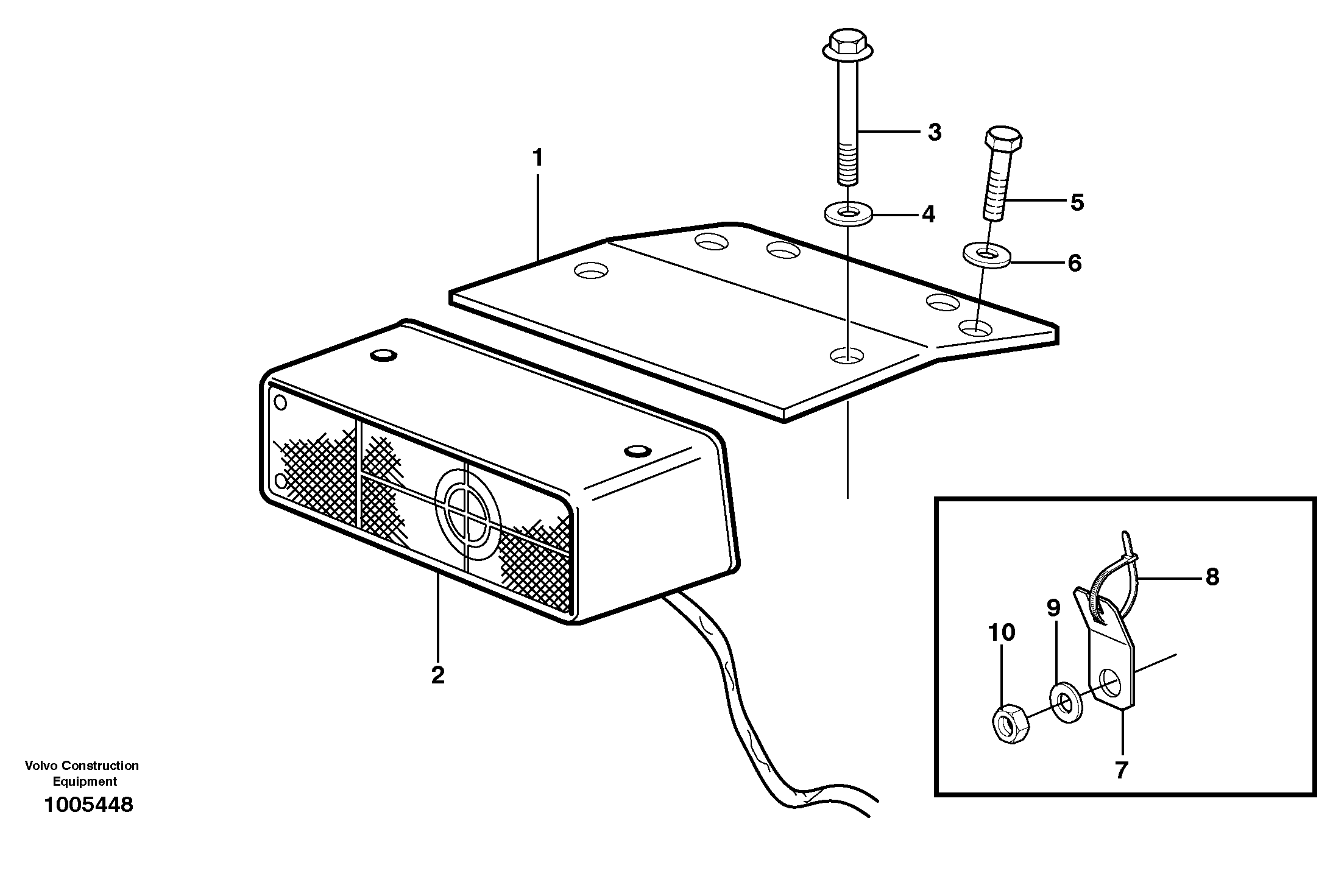 Back-up alarm, acoustic  14312007 — volvo parts diagram