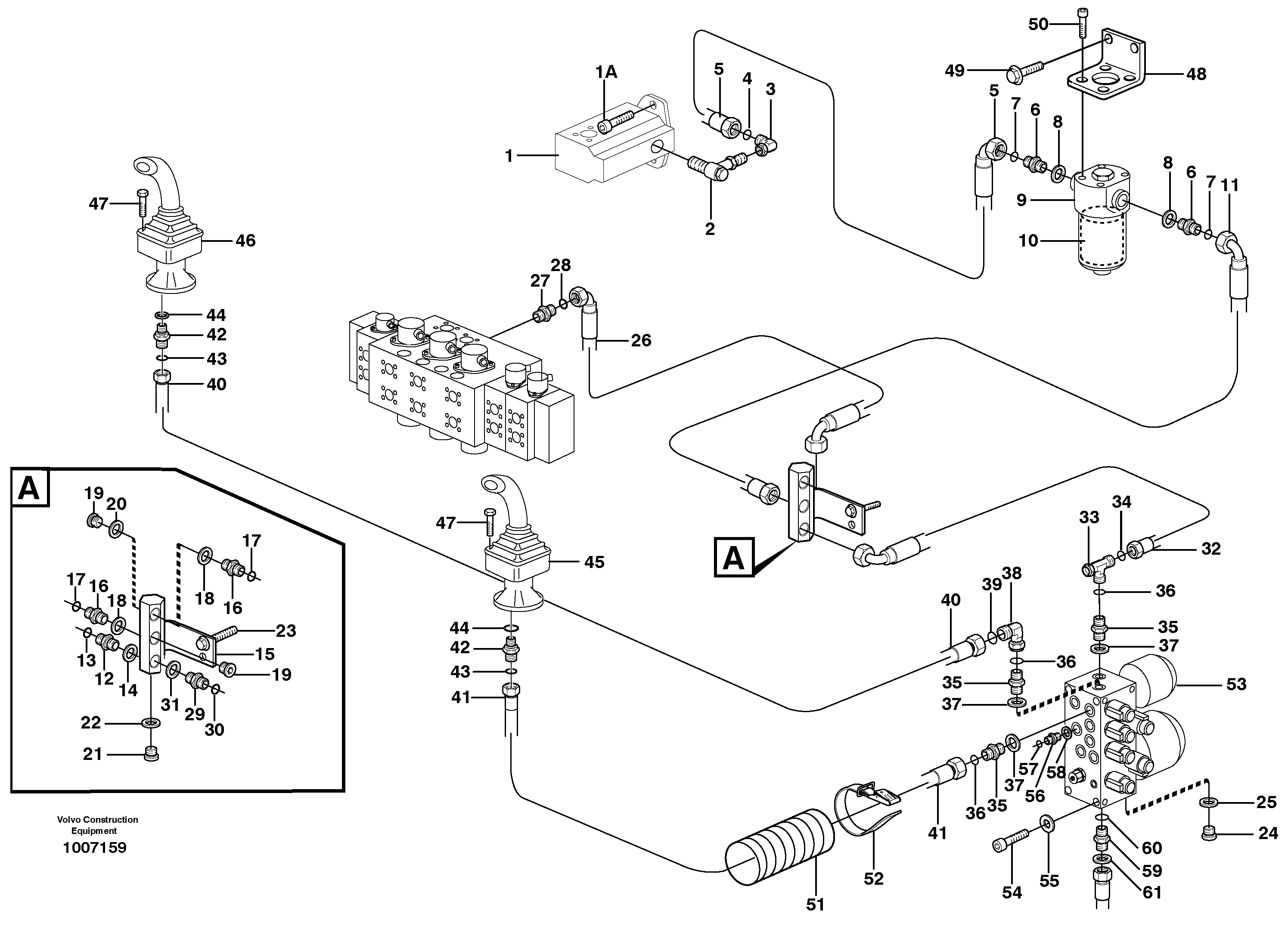 Servo-system: Feed lines — volvo parts diagram