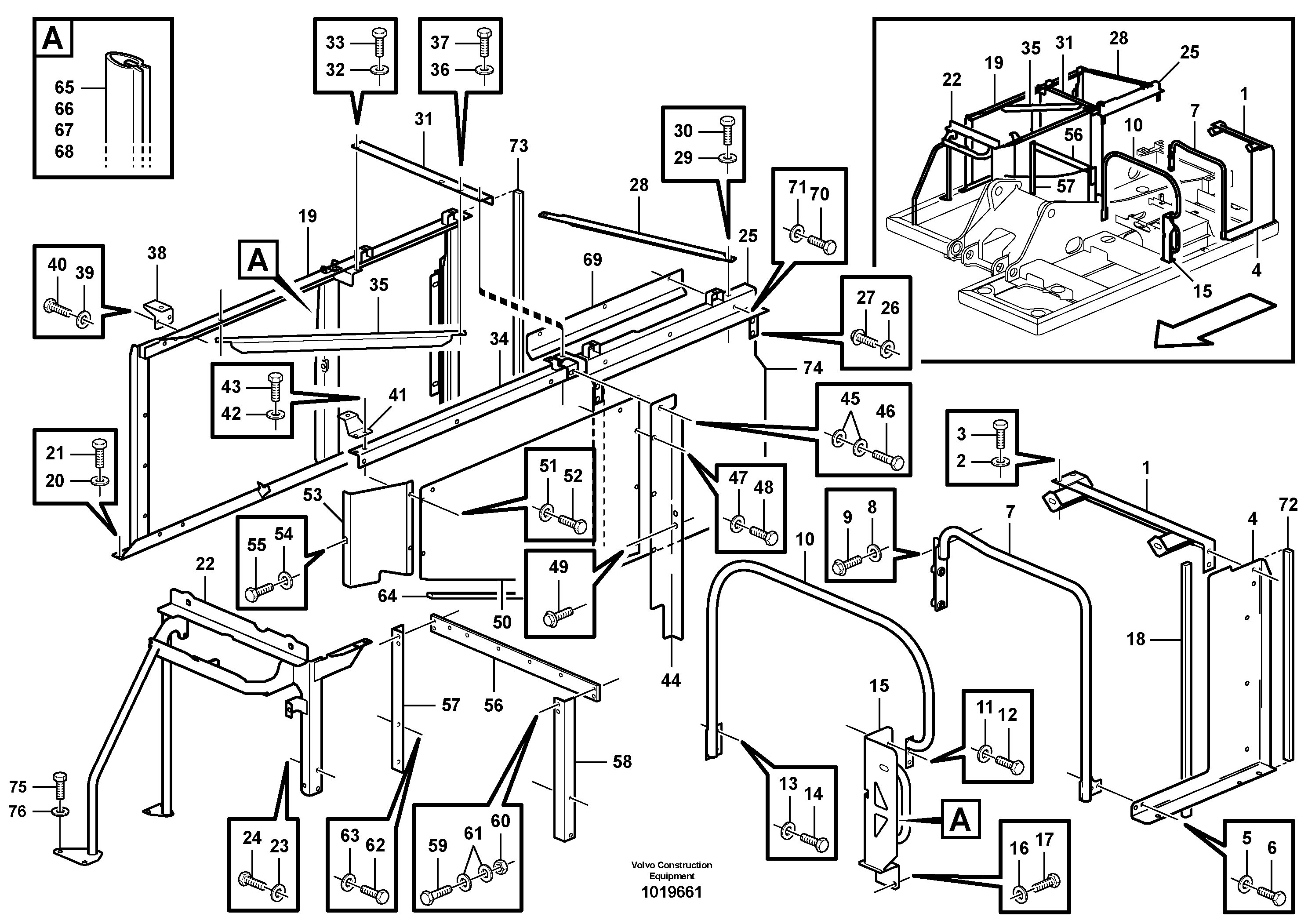 Cowl frame — volvo parts diagram