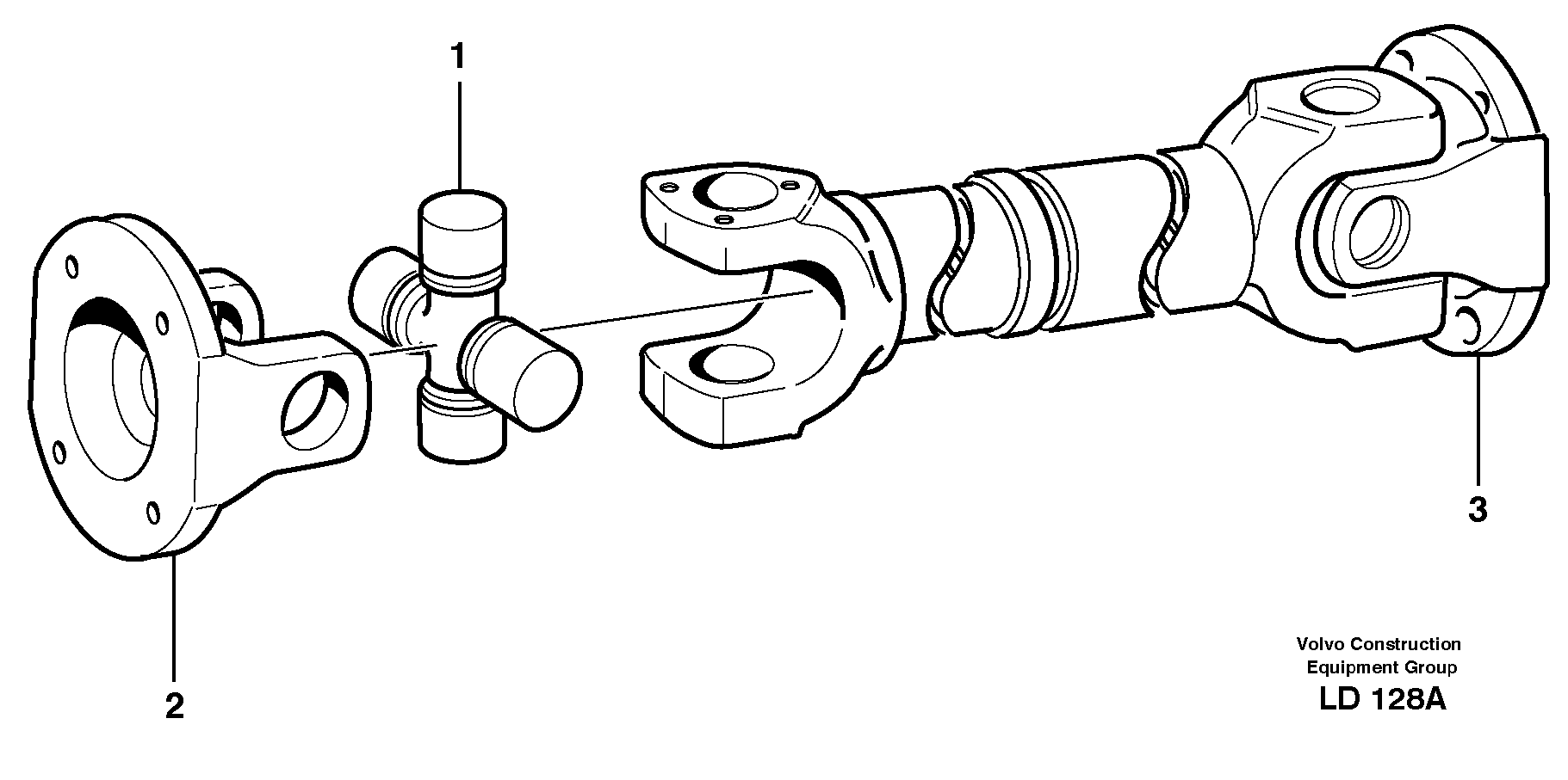 Propeller shaft — volvo parts diagram