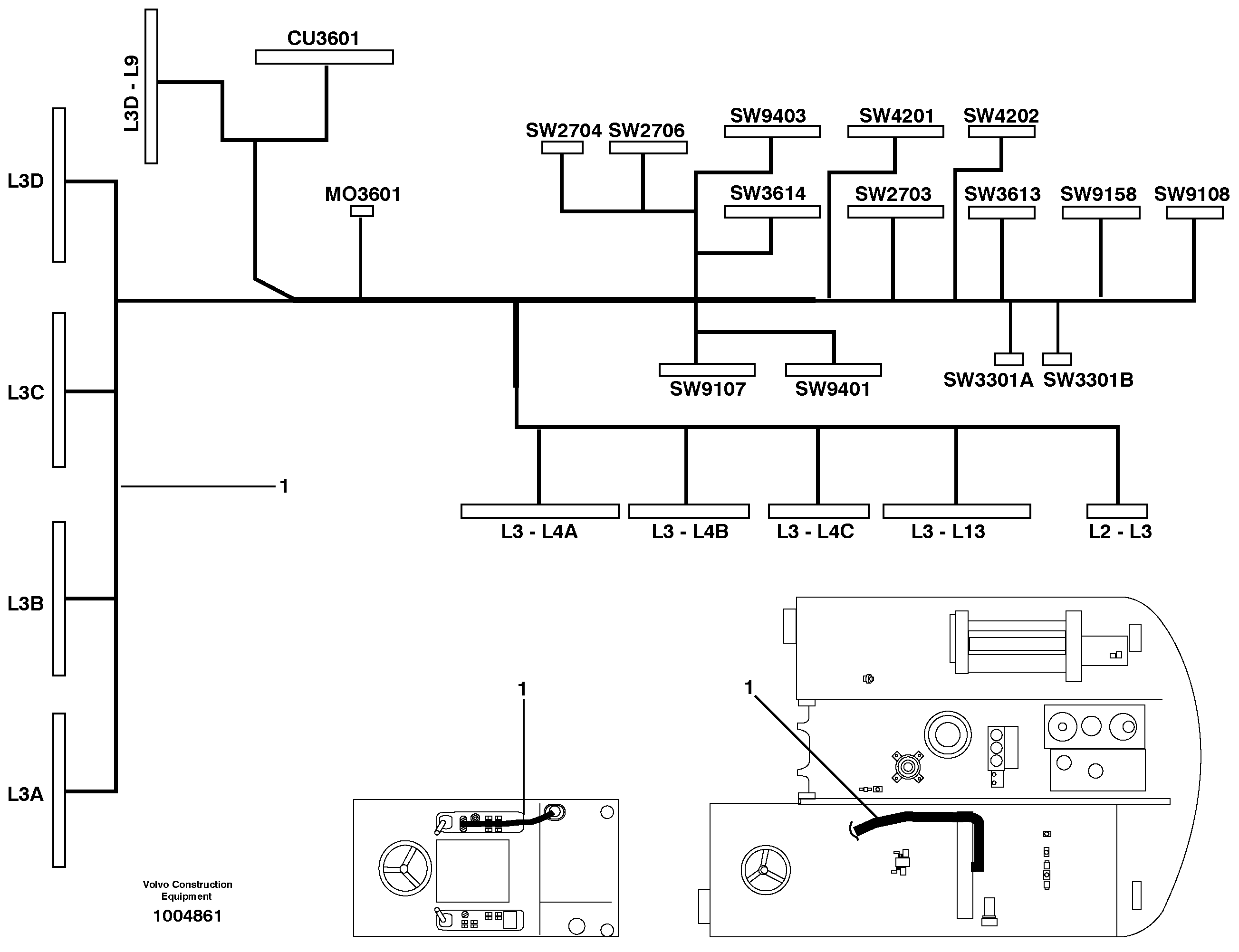 Cable harness, L3 — volvo parts diagram