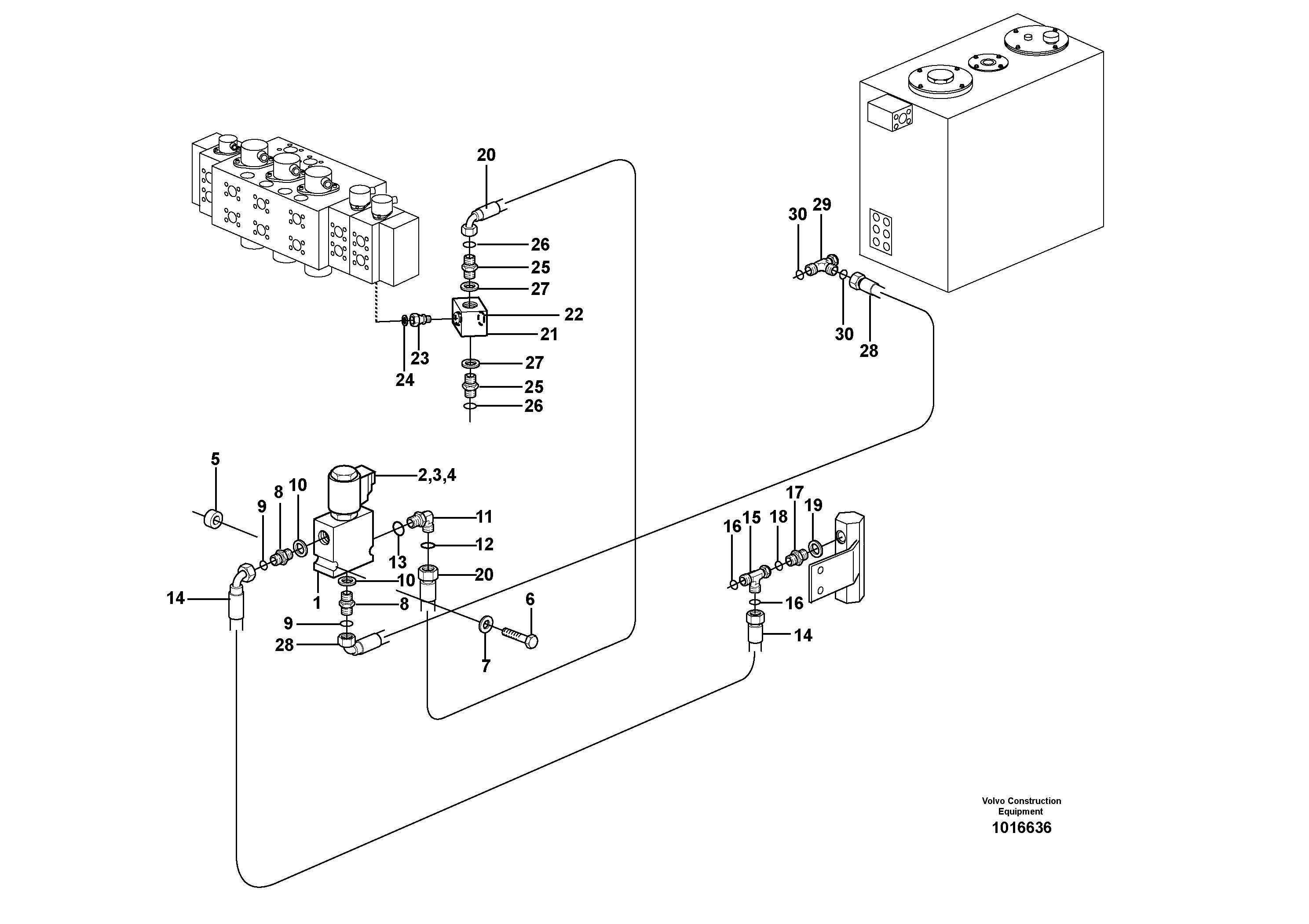 Hydraulic equipment, 2s/w, X1  14313135, ONLY USA — volvo parts diagram