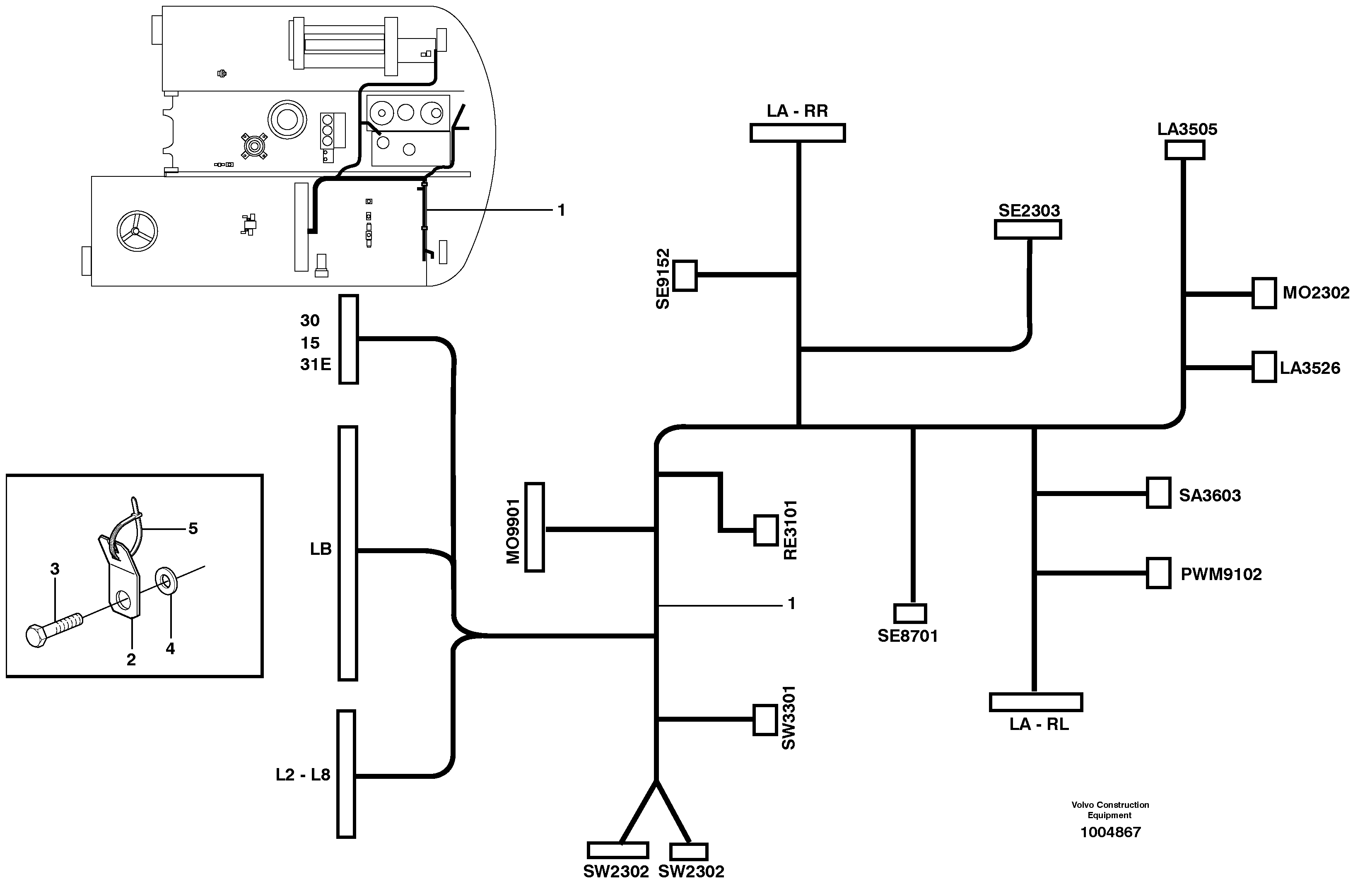 Cable harness, L8 — volvo parts diagram