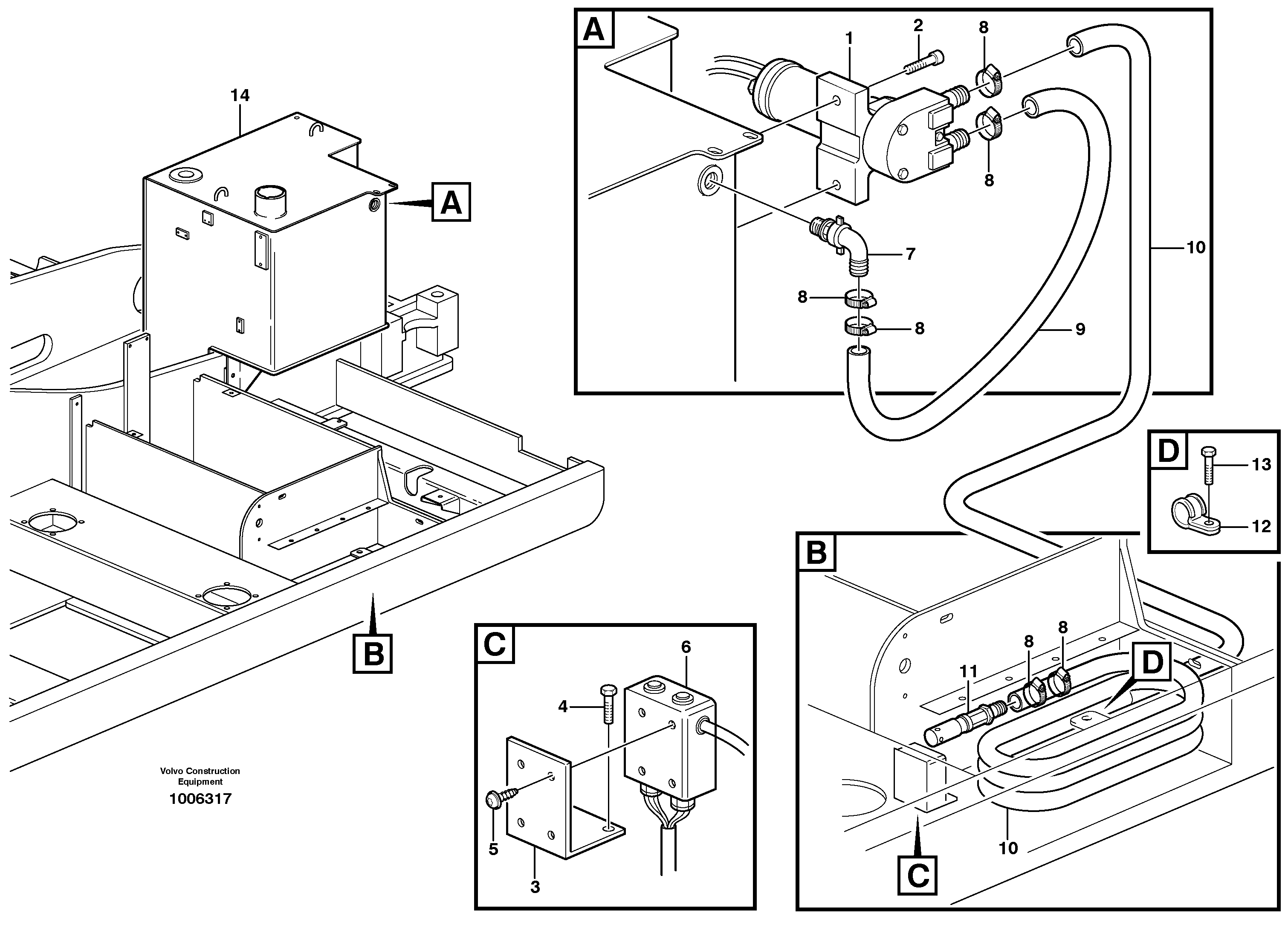 Fuel filling pump, electrical  14313054 — volvo parts diagram