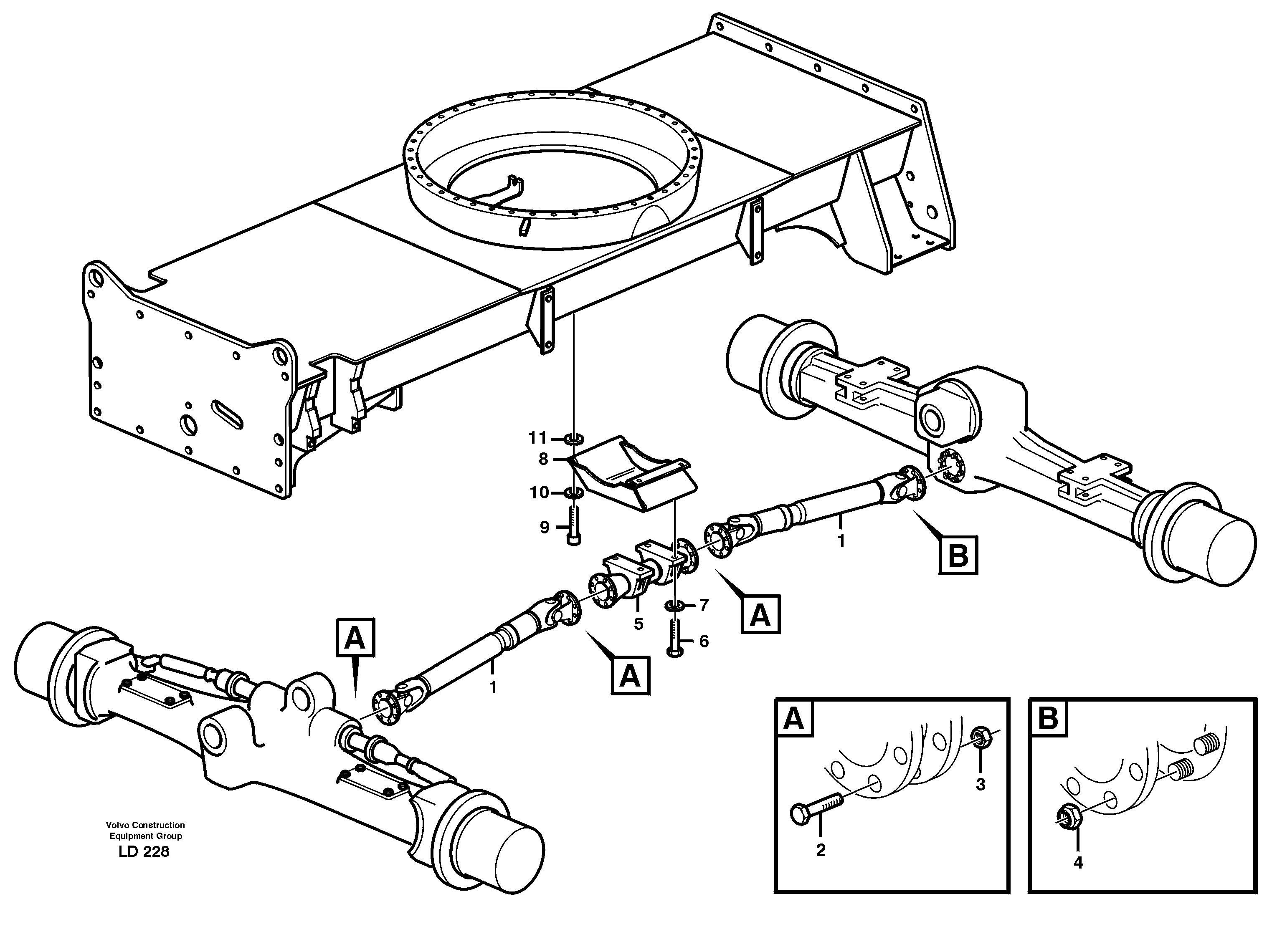 Propeller shafts and assembling — volvo parts diagram