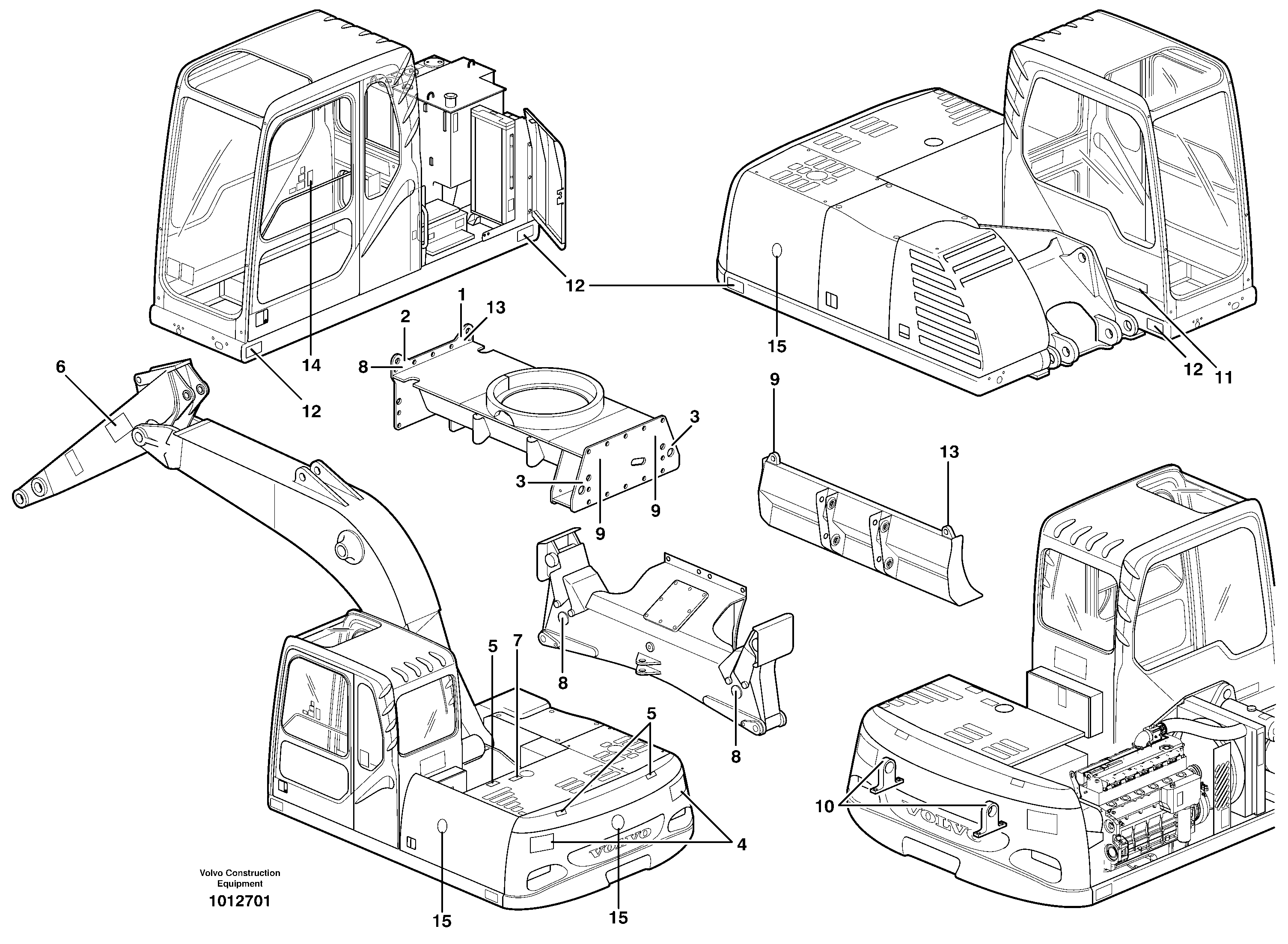 Sign plates and transfer,outer location — volvo parts diagram