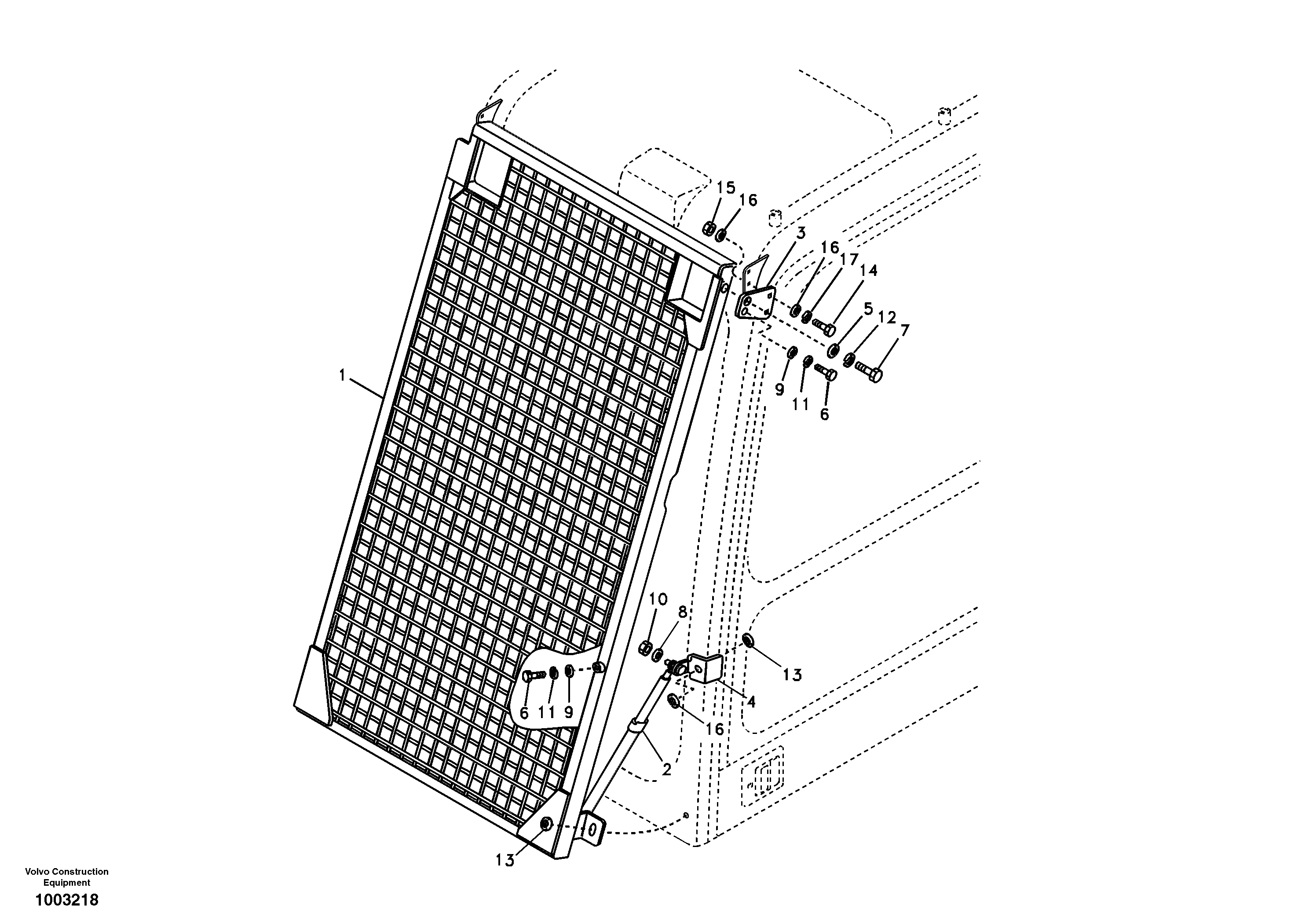 Windshield protection  14312130 — volvo parts diagram