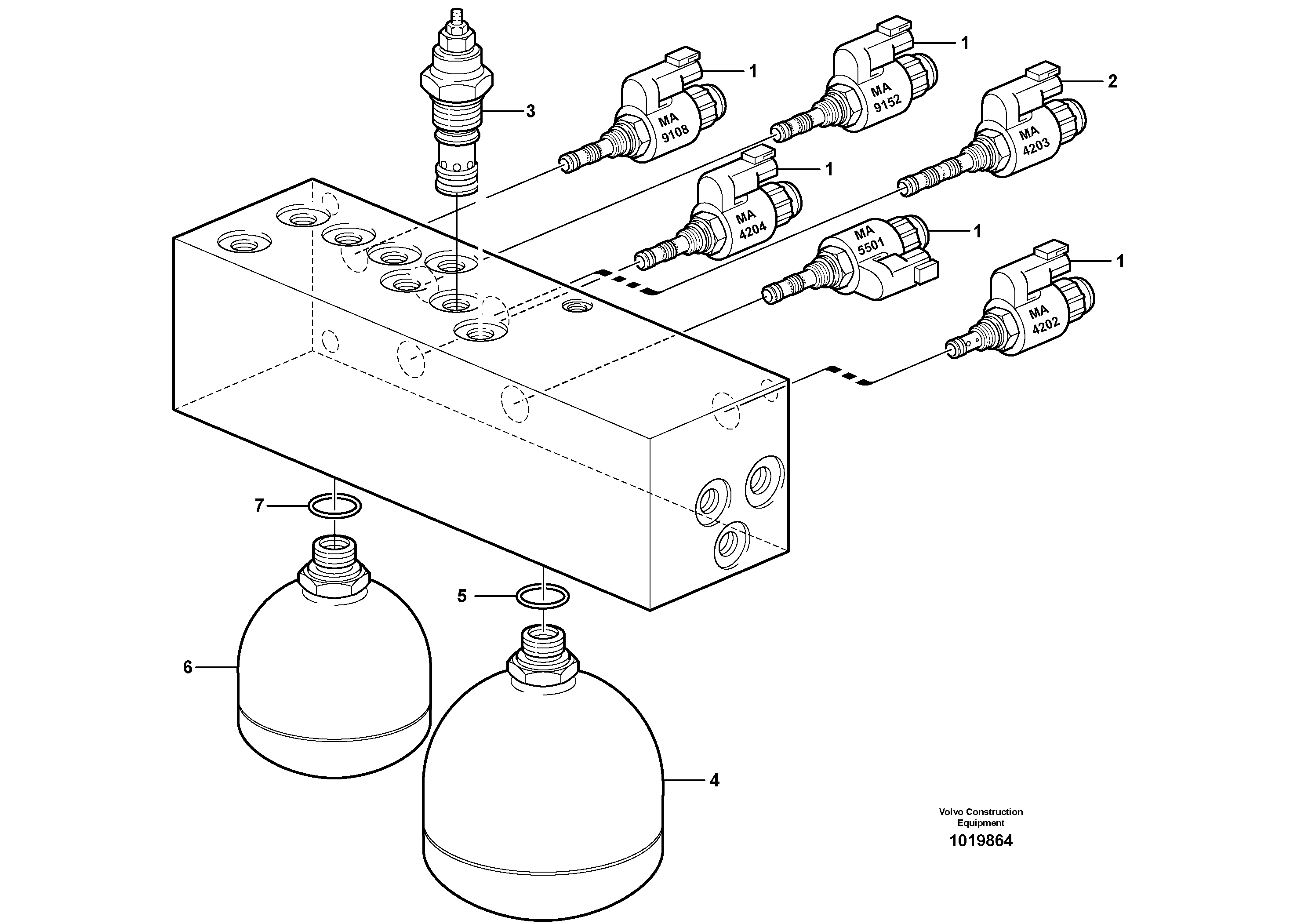 Servo valve body — volvo parts diagram