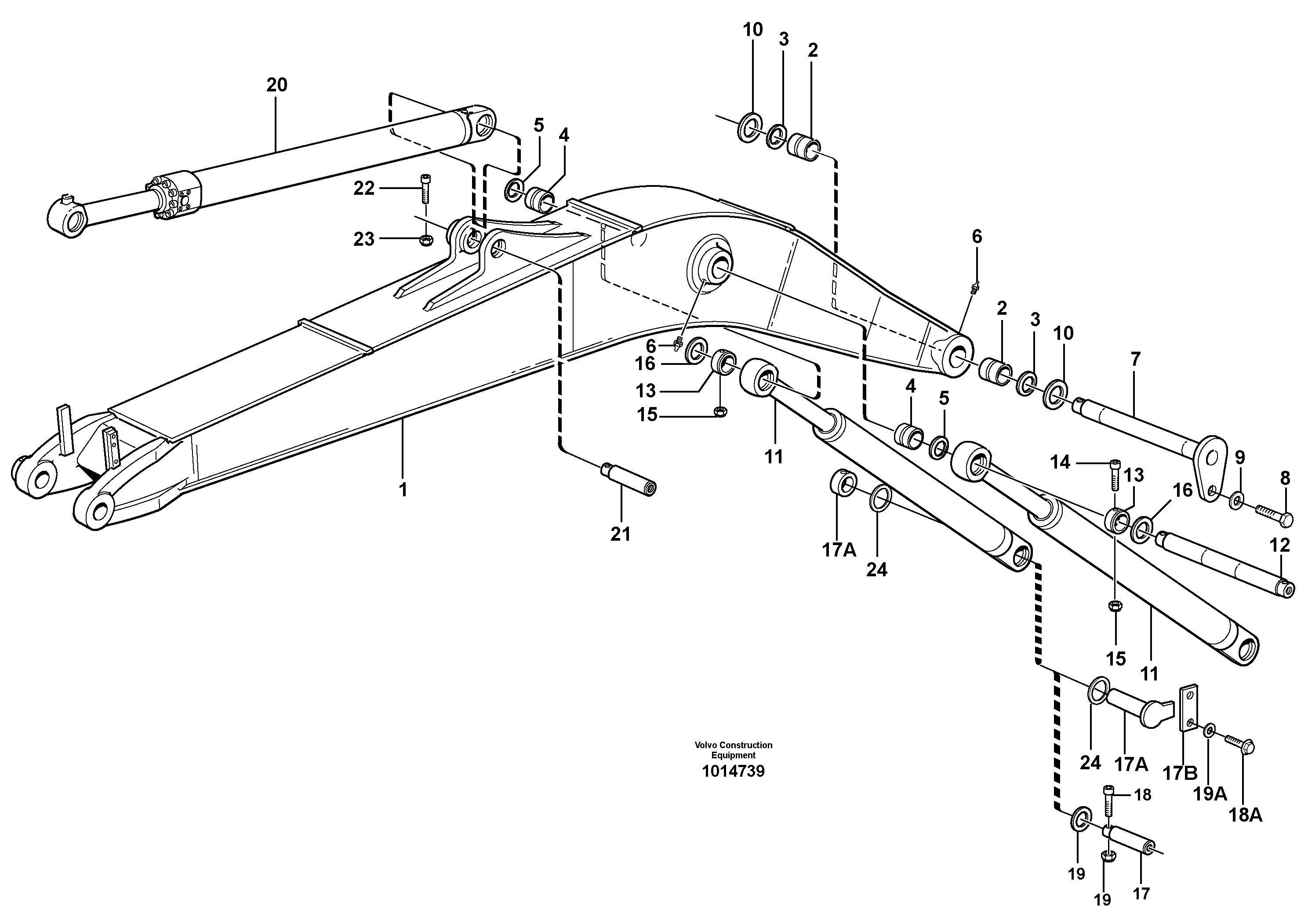 Backhoe equipment  14313024 — volvo parts diagram