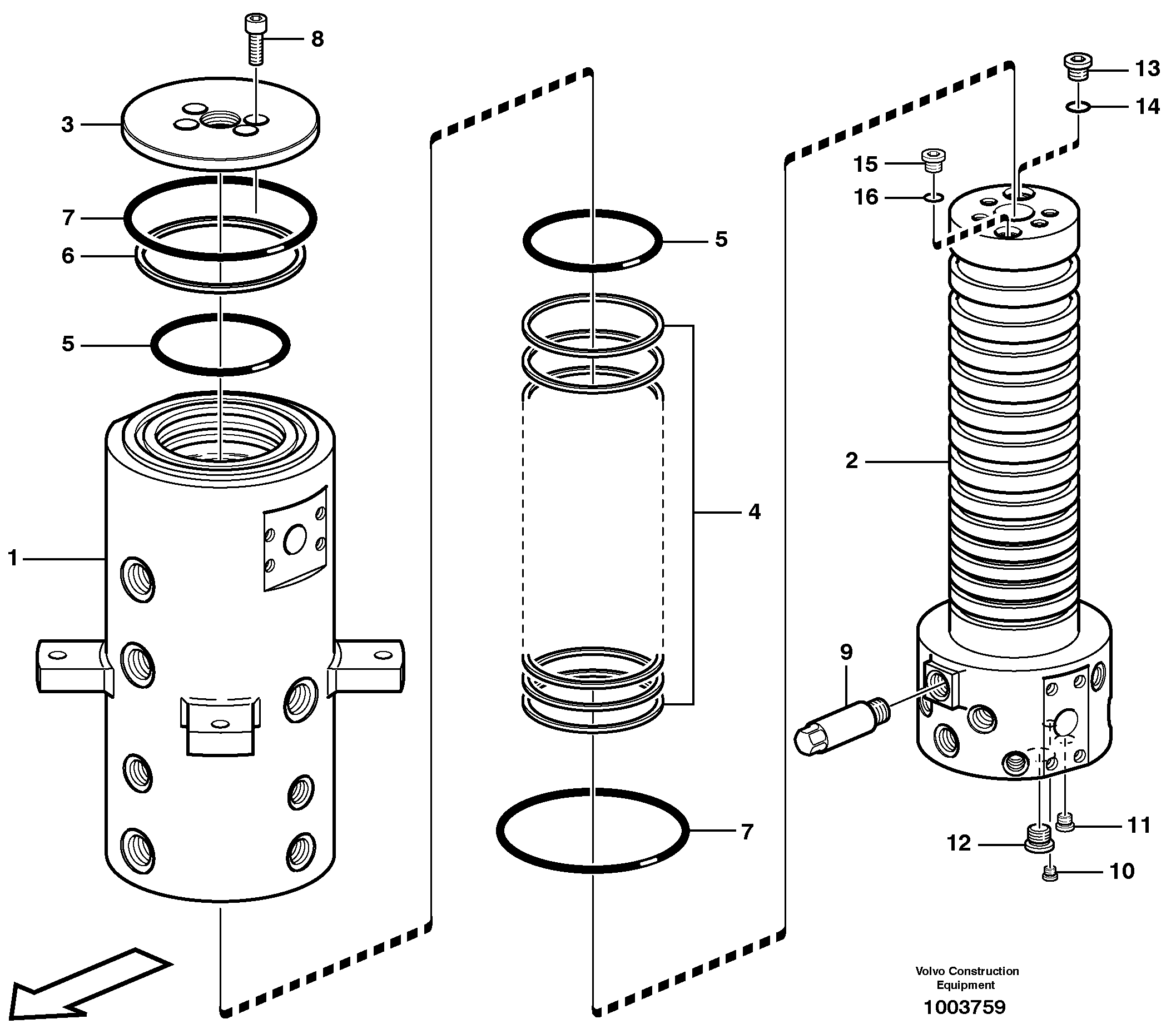 Turning joint — volvo parts diagram
