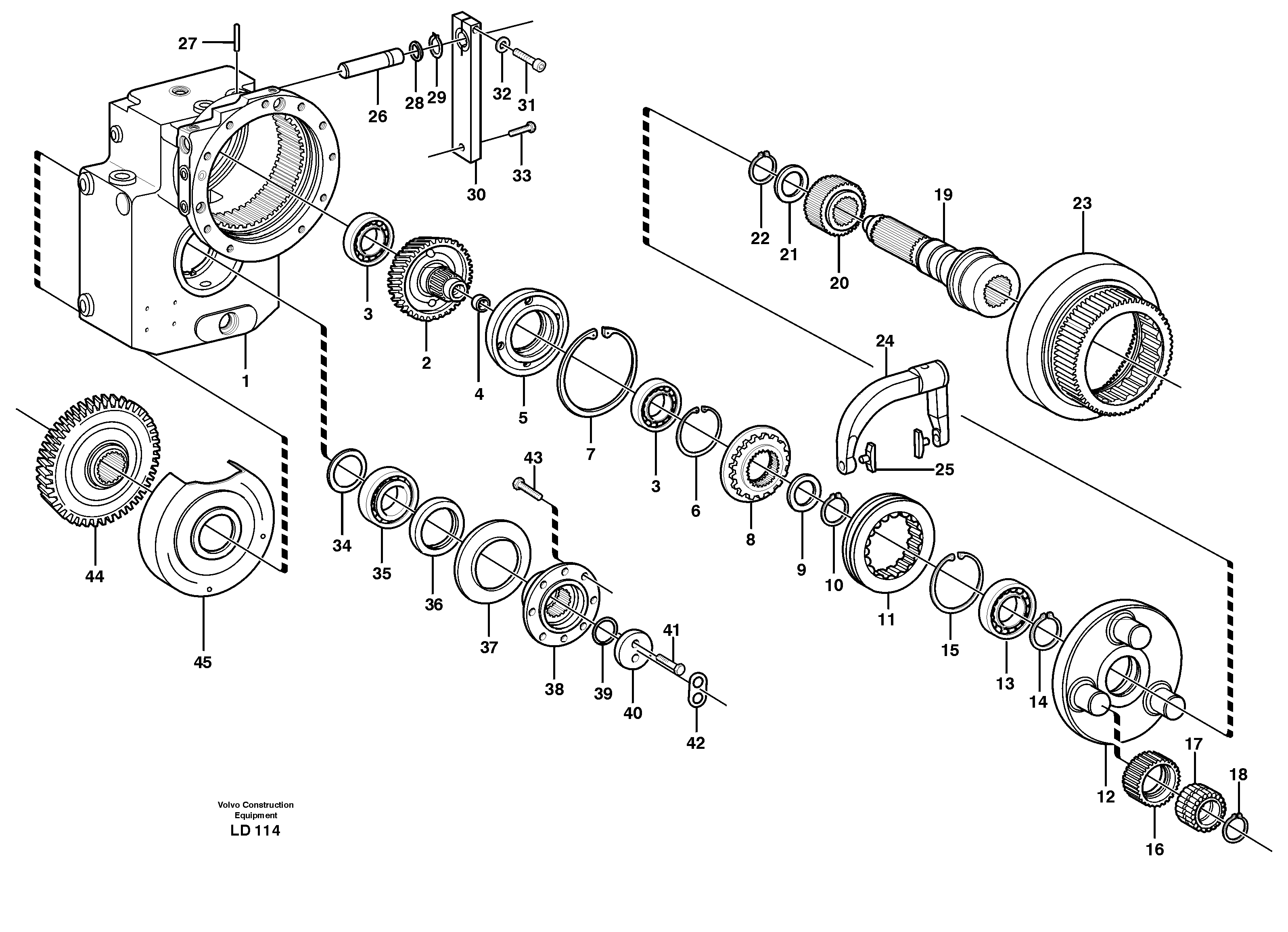 Rear axle, Gear and axle — volvo parts diagram