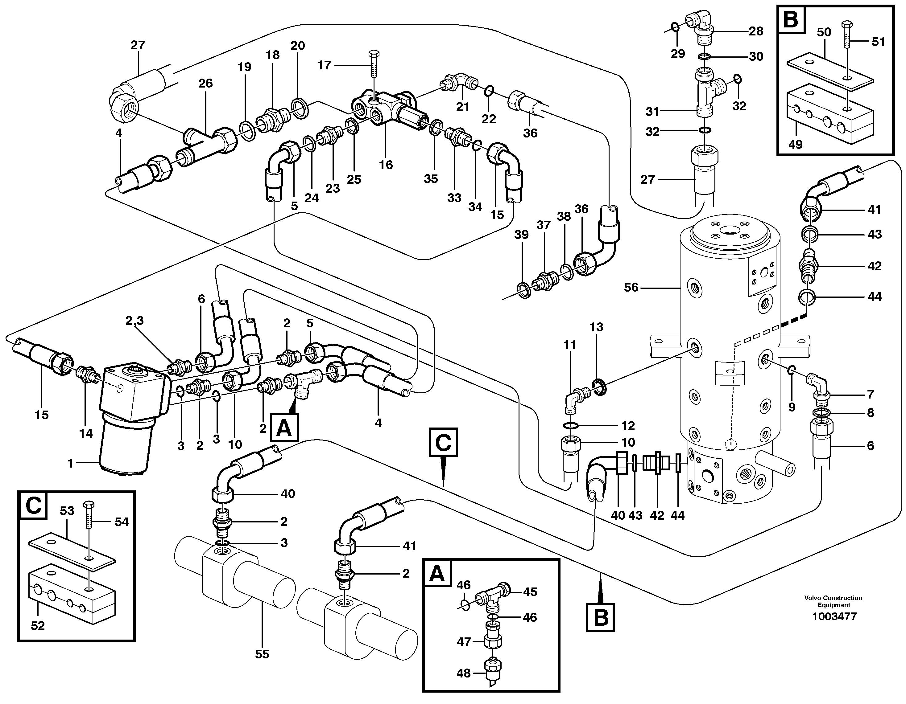 Steering system — volvo parts diagram