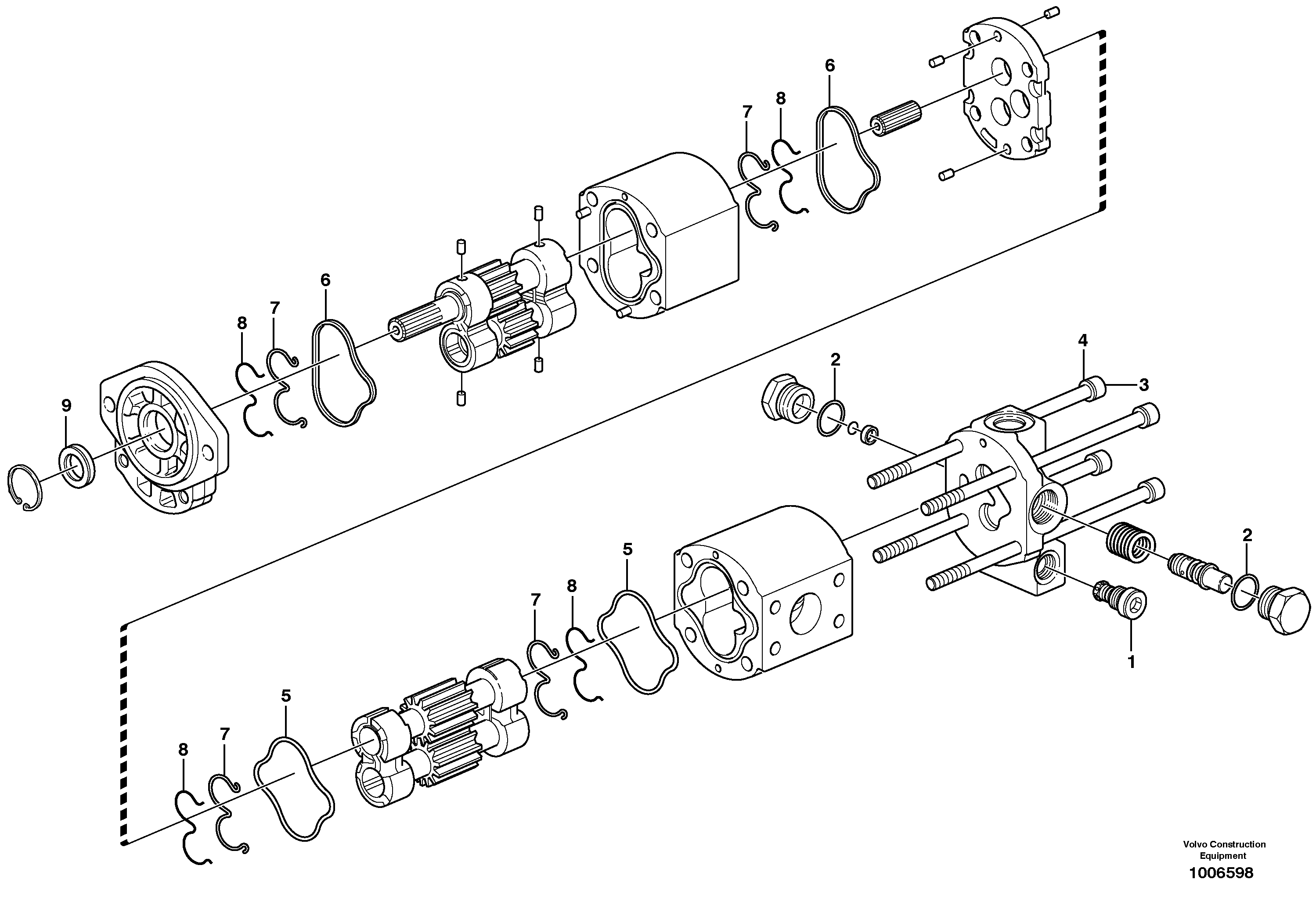 Gear pump — volvo parts diagram