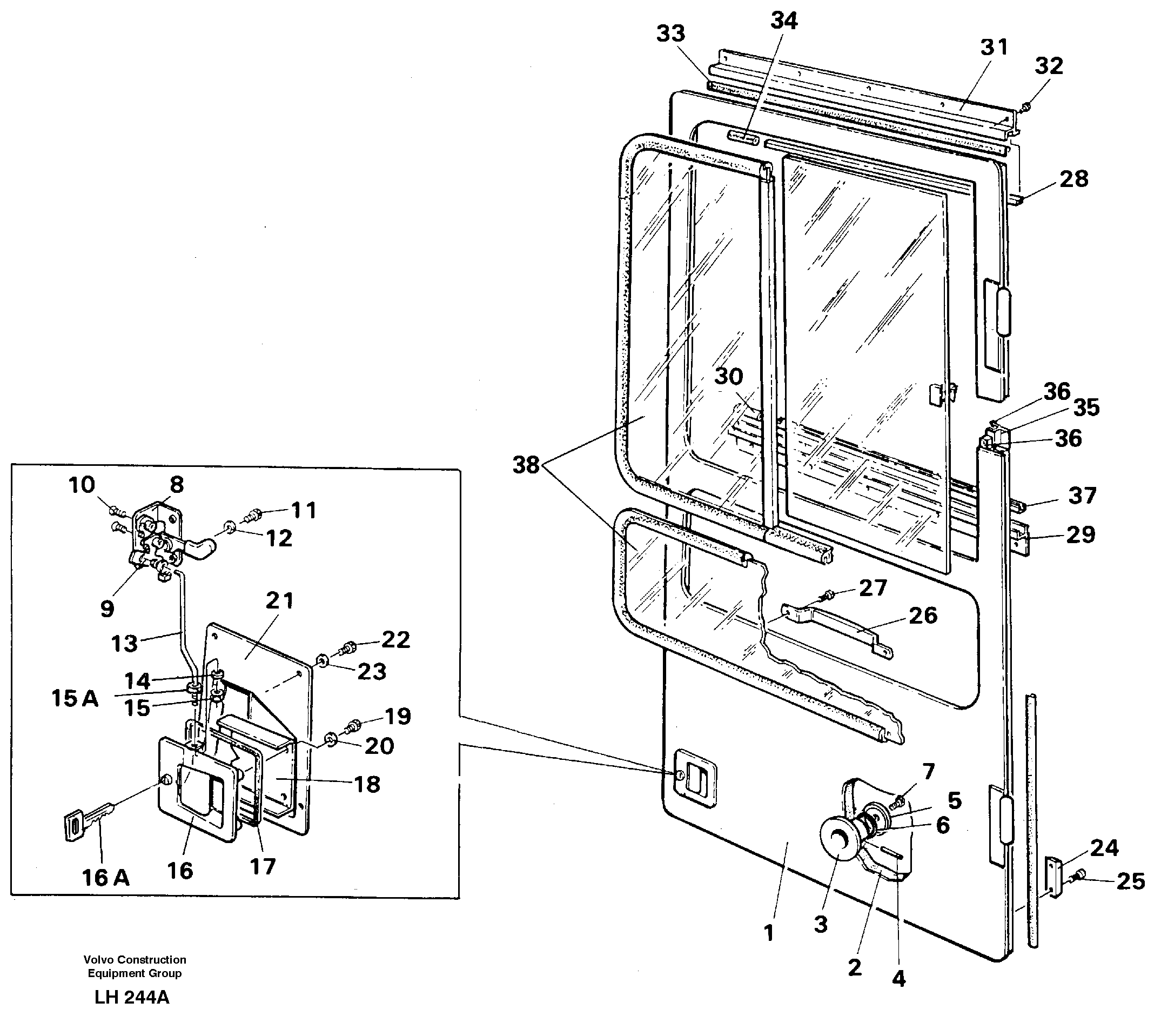 Door  SER NO - 1460 — volvo parts diagram