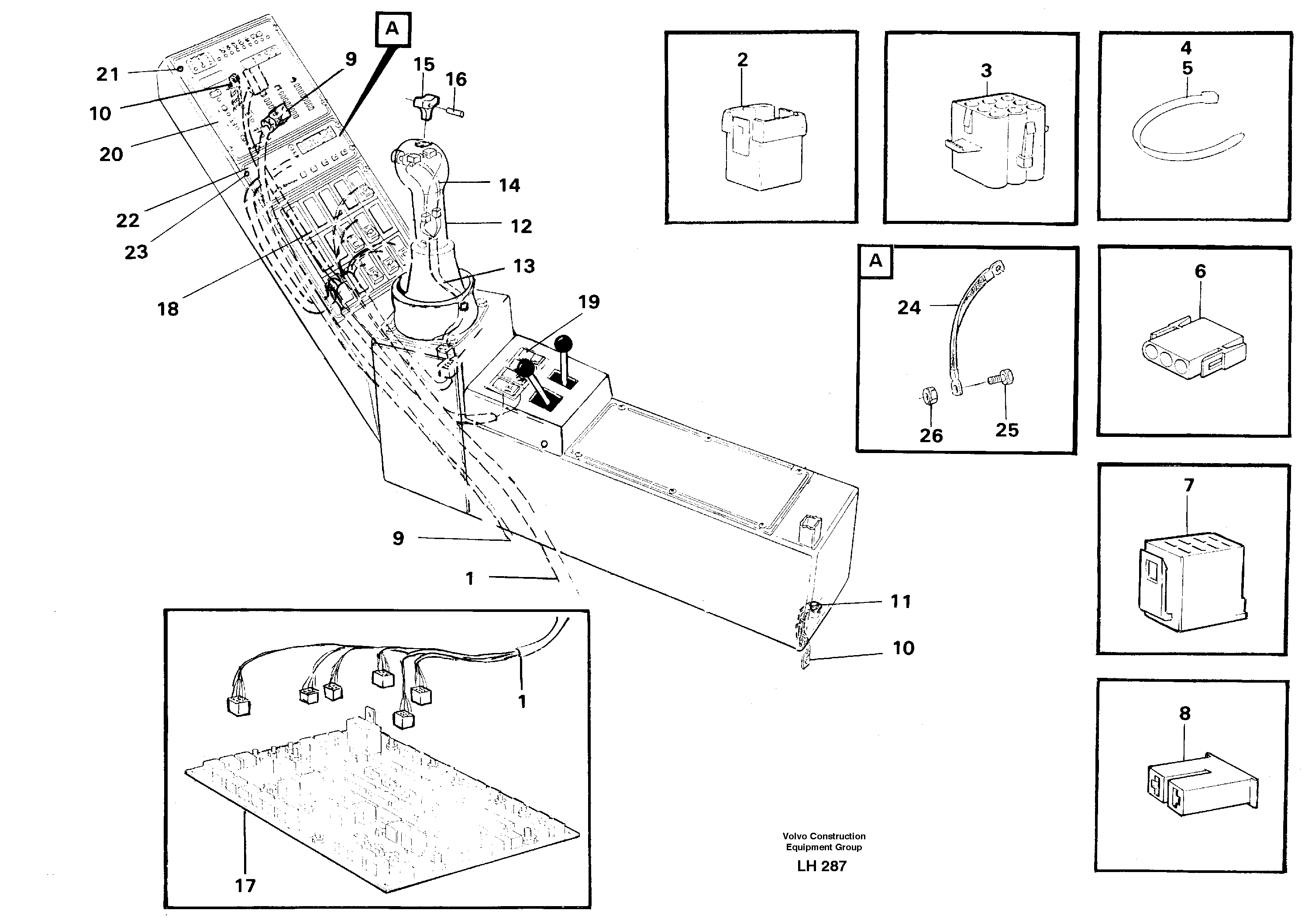 Cable harness, Side panel, Rh — volvo parts diagram