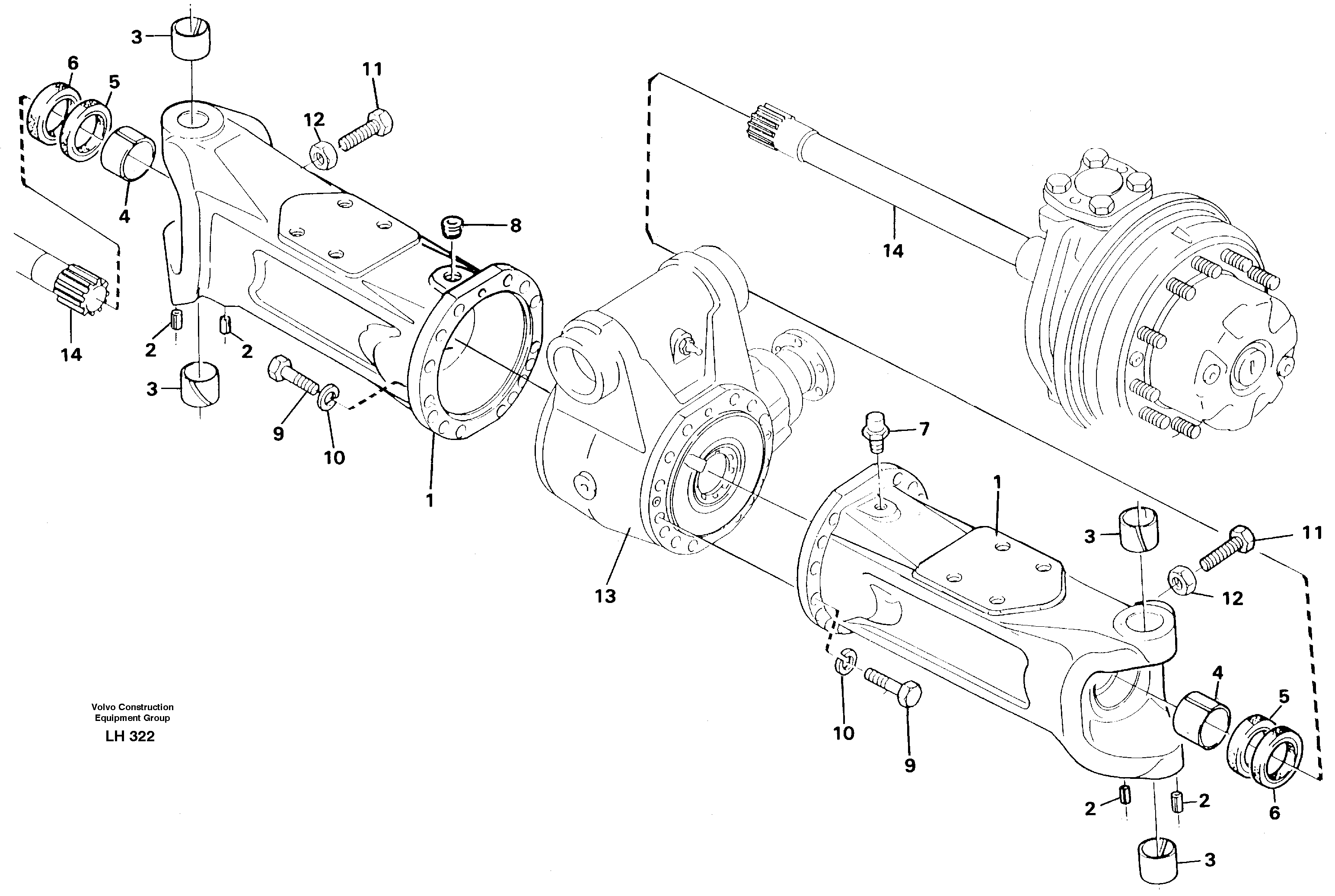 Axle beam — volvo parts diagram