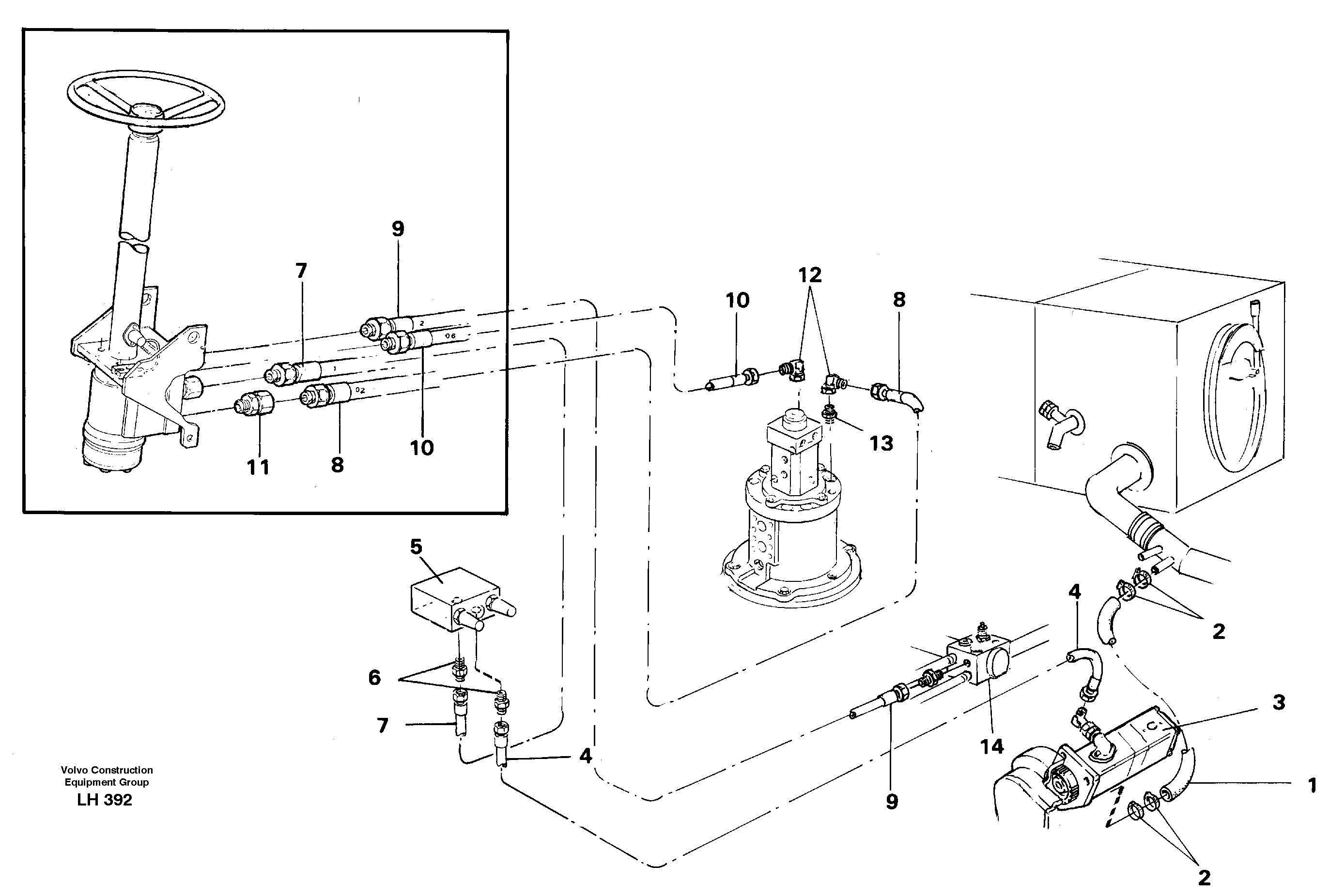 Steering system — volvo parts diagram