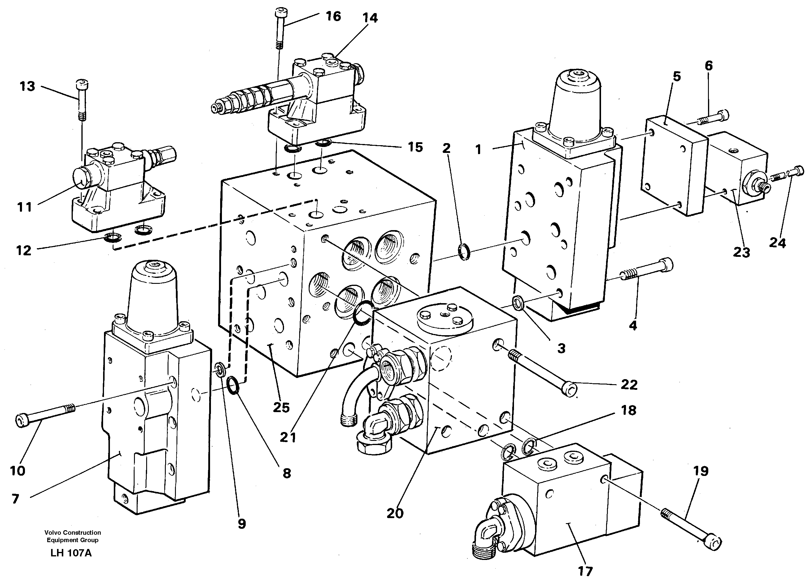 Slew valve assembly Valves — volvo parts diagram