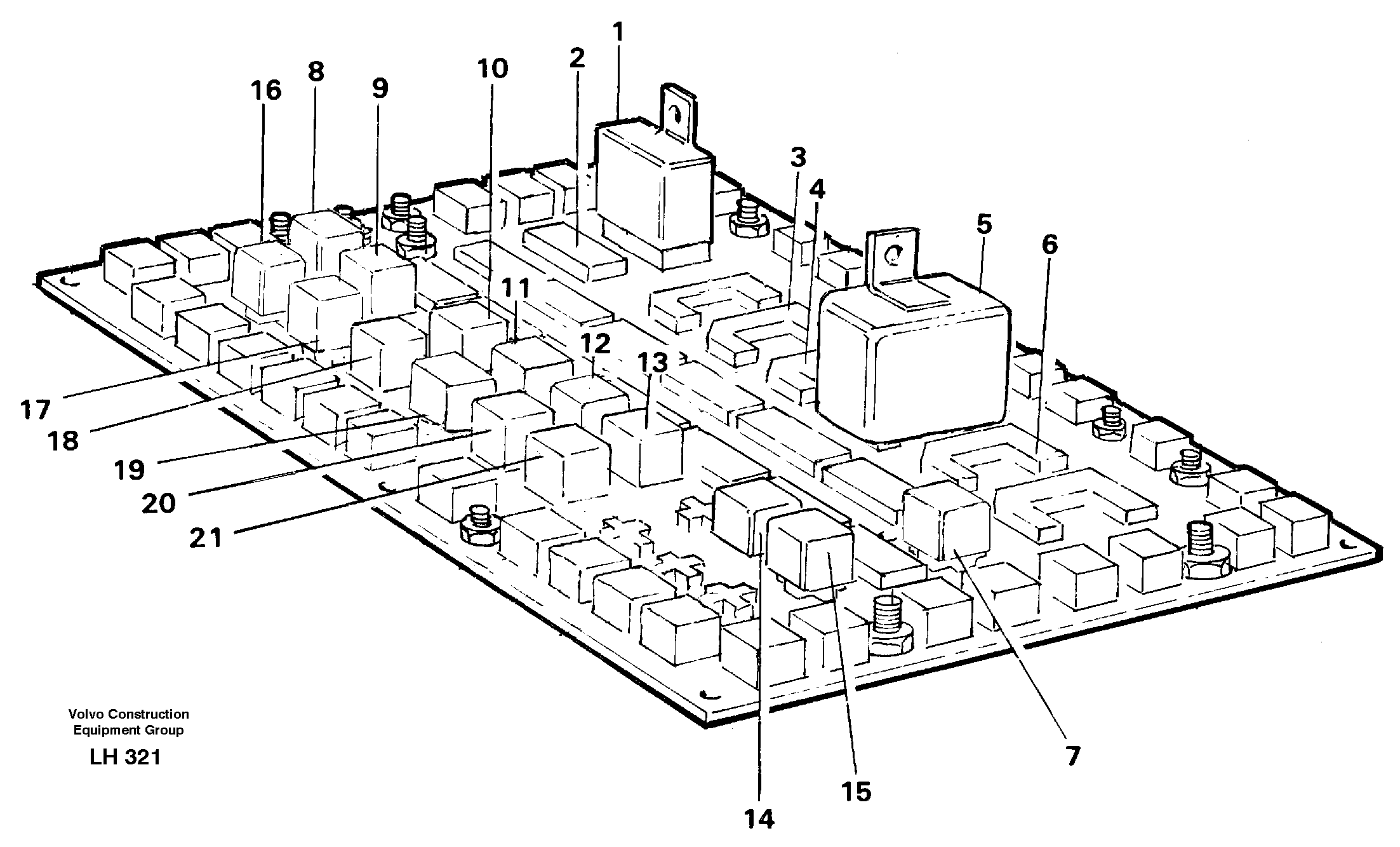 Electrical distribution unit, relay — volvo parts diagram
