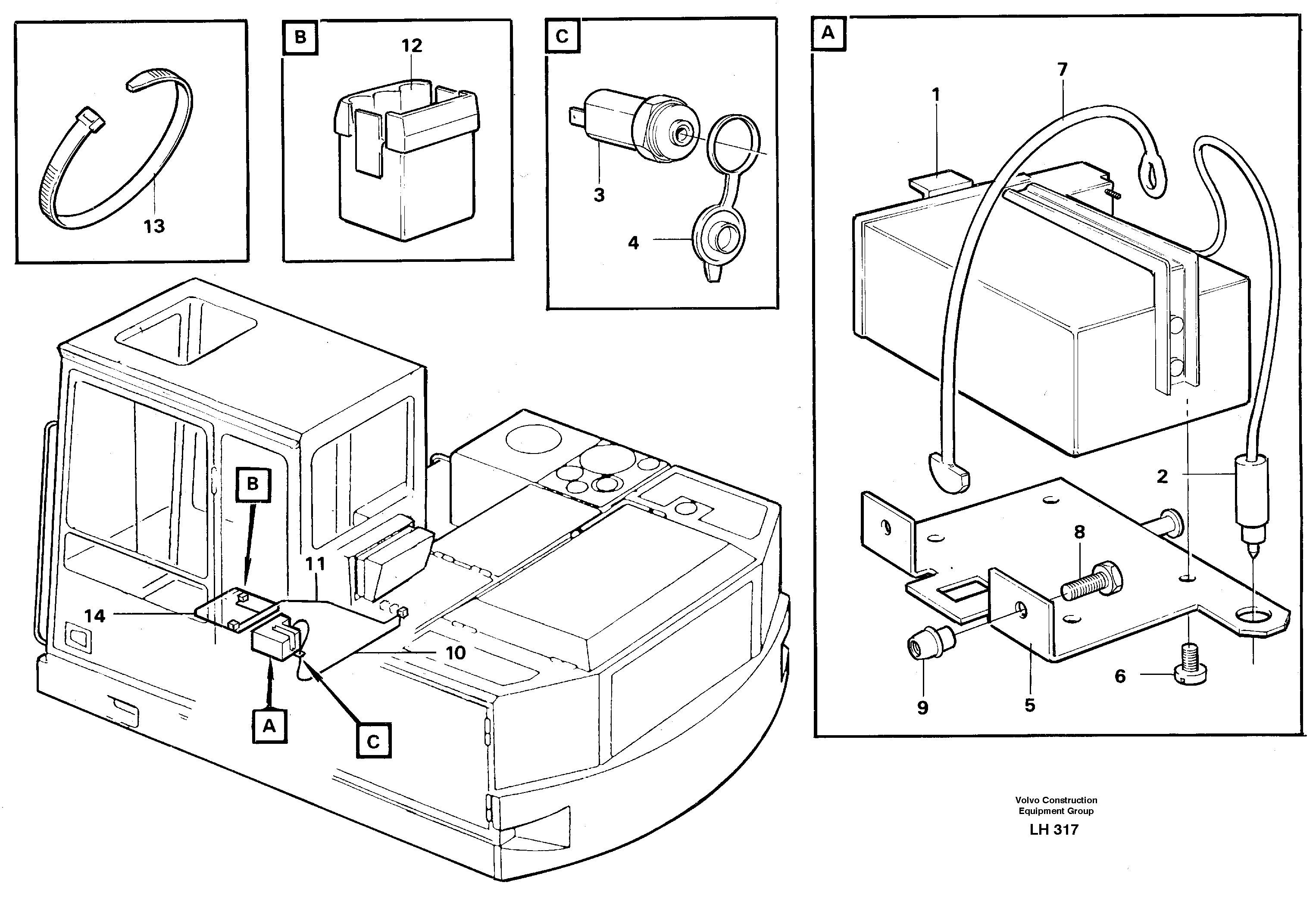 Lunch box heater  14254176 — volvo parts diagram