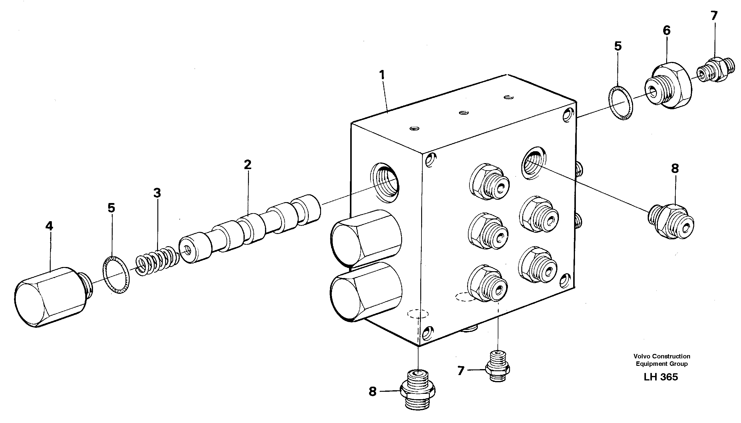 Valve Outriggers/dozerblade — volvo parts diagram