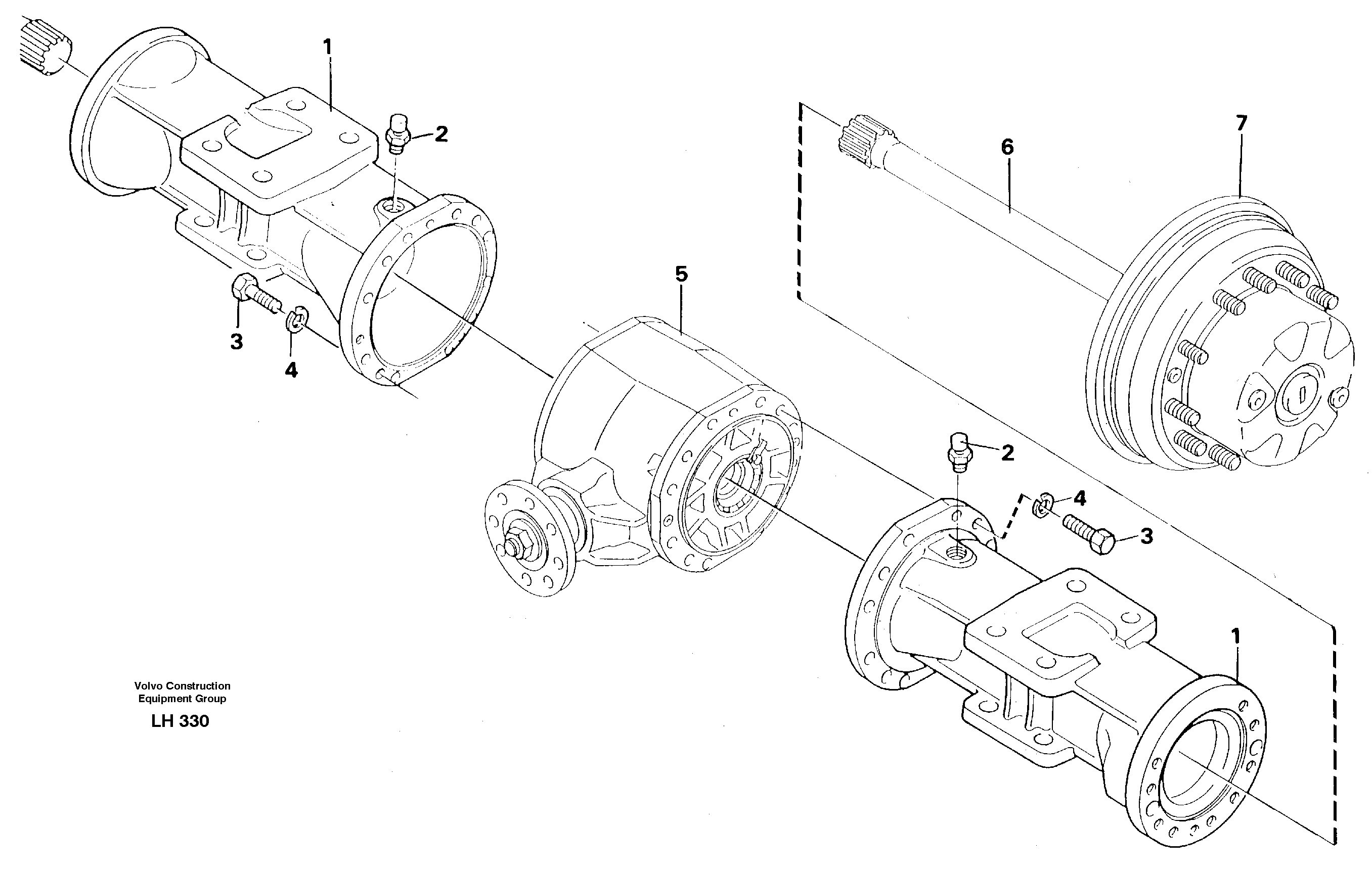 Axle beam. Rear — volvo parts diagram
