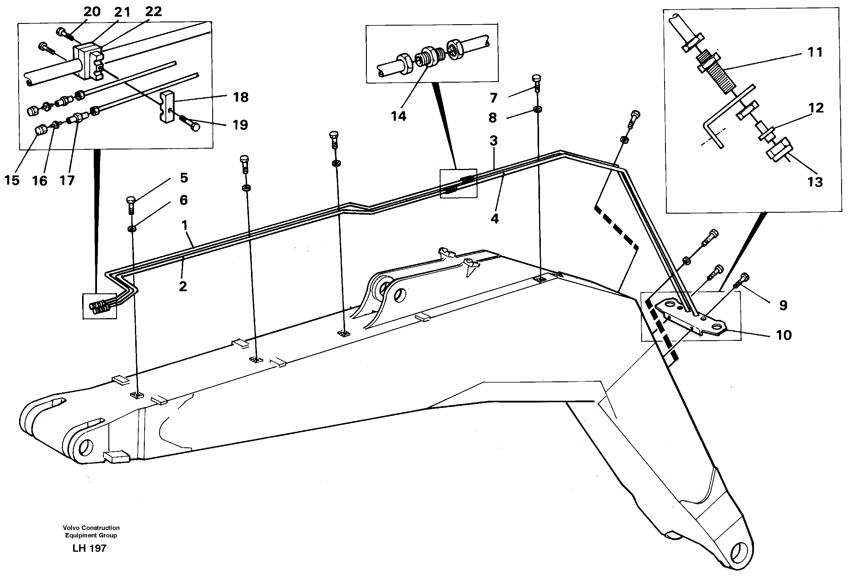 Hydr. quick fit equipm. on mono boom  14260953 — volvo parts diagram