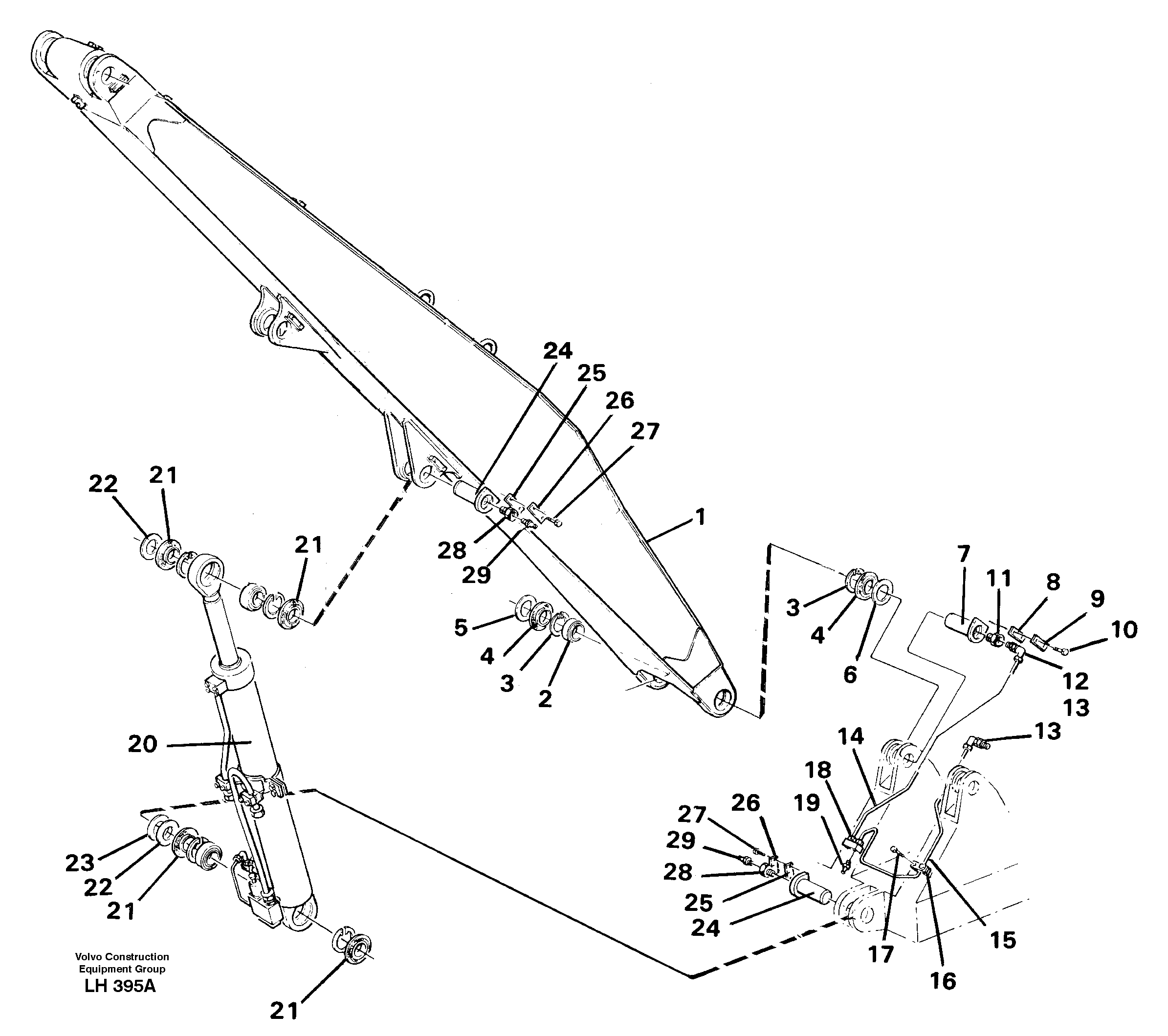 Materials handling equipmboom 6.0m, 6.75m. — volvo parts diagram