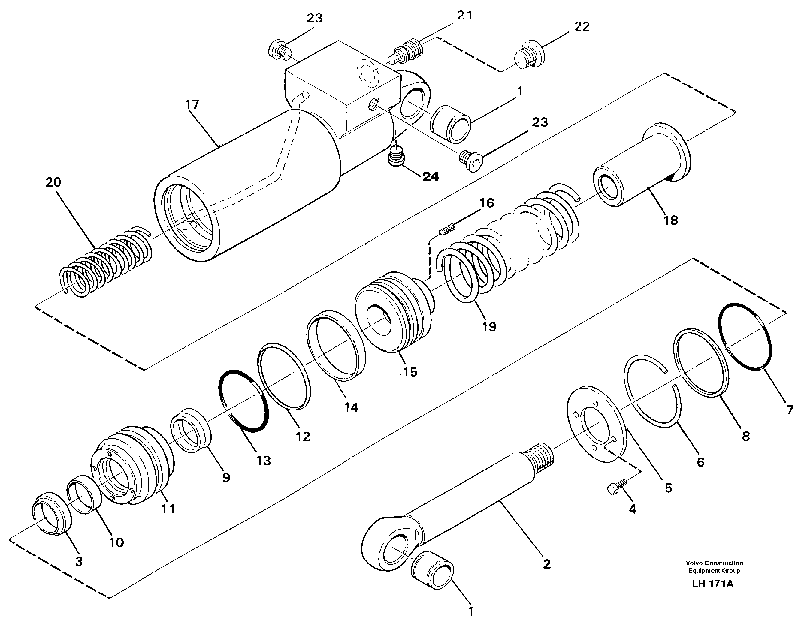 Hydraulic cylinder — volvo parts diagram